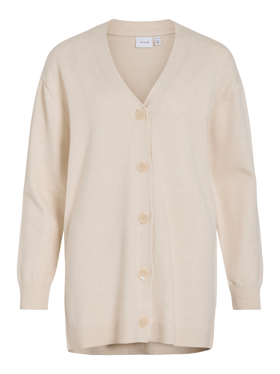 VIPOLLY Knit Cardigan - Super Light Natural Melan - VERO MODA & VILA Bergvik