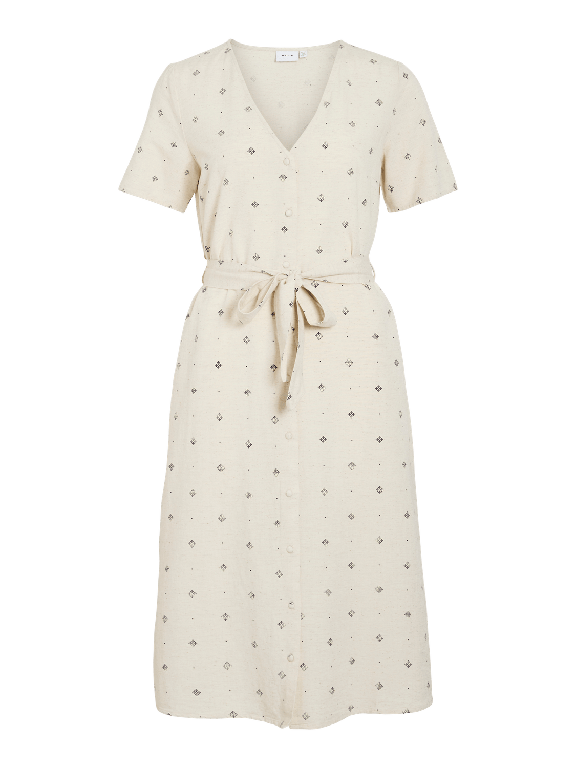 VIPRISILLA Midi Dress - Super Light Natural Melan - VERO MODA & VILA Bergvik