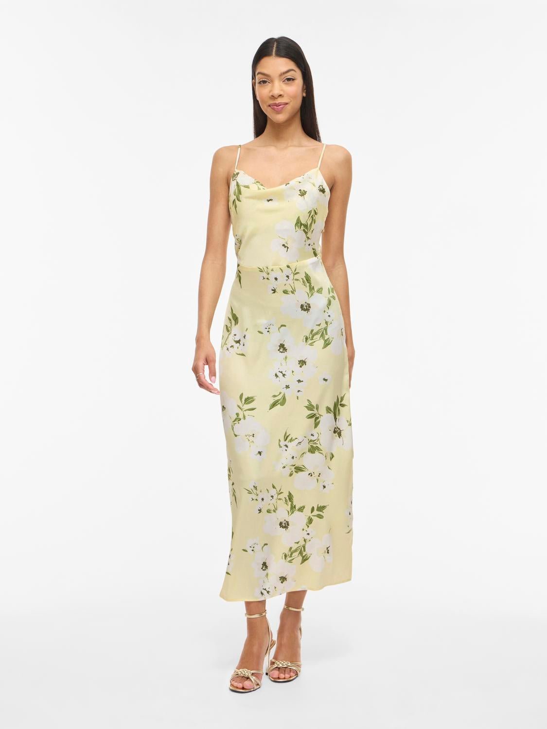VIRAVENNA Long Dress - Pastel Yellow - VERO MODA & VILA Bergvik