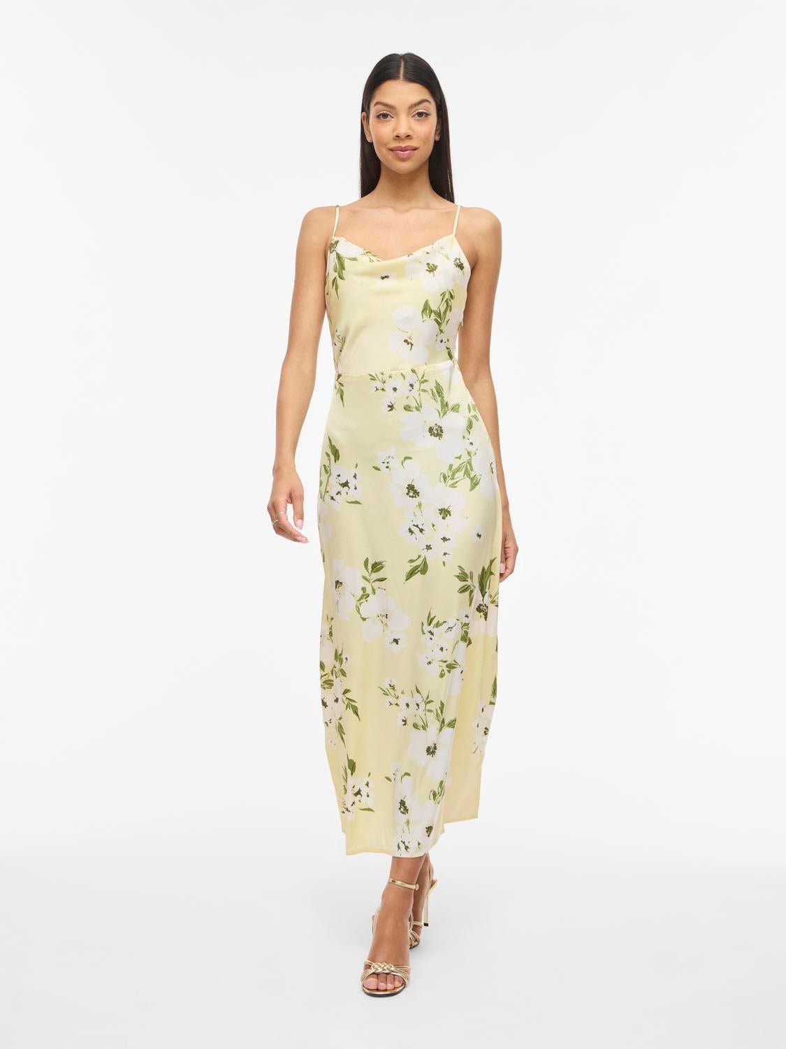 VIRAVENNA Long Dress - Pastel Yellow - VERO MODA & VILA Bergvik