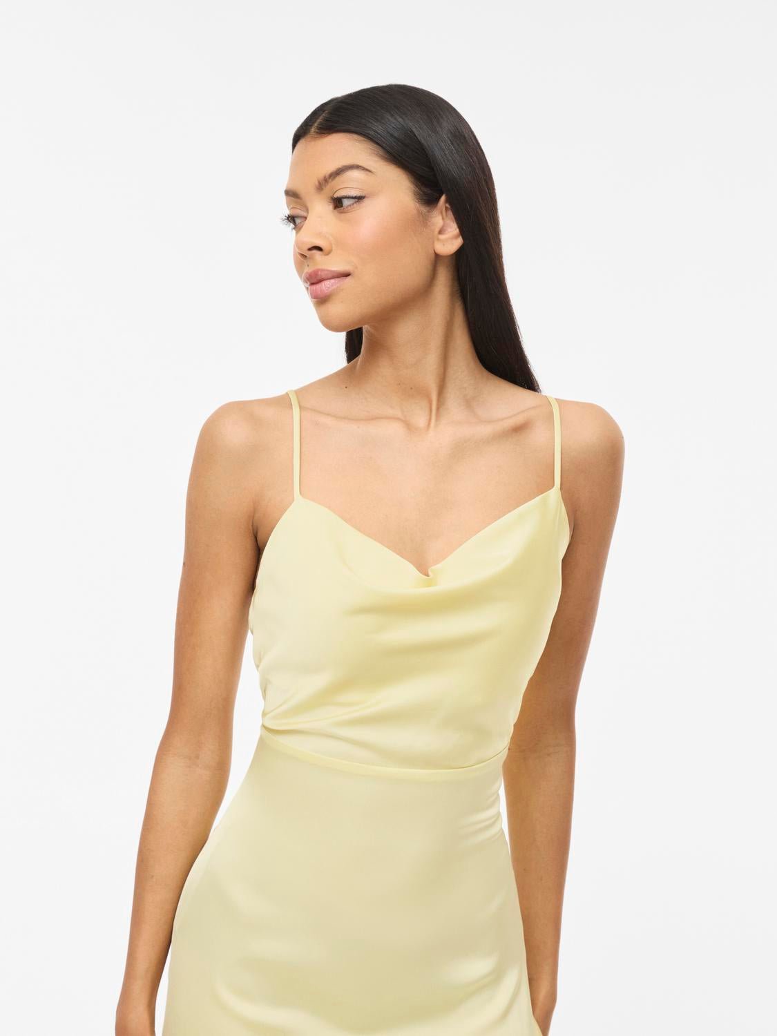 VIRAVENNA Long Dress - Pastel Yellow - VERO MODA & VILA Bergvik