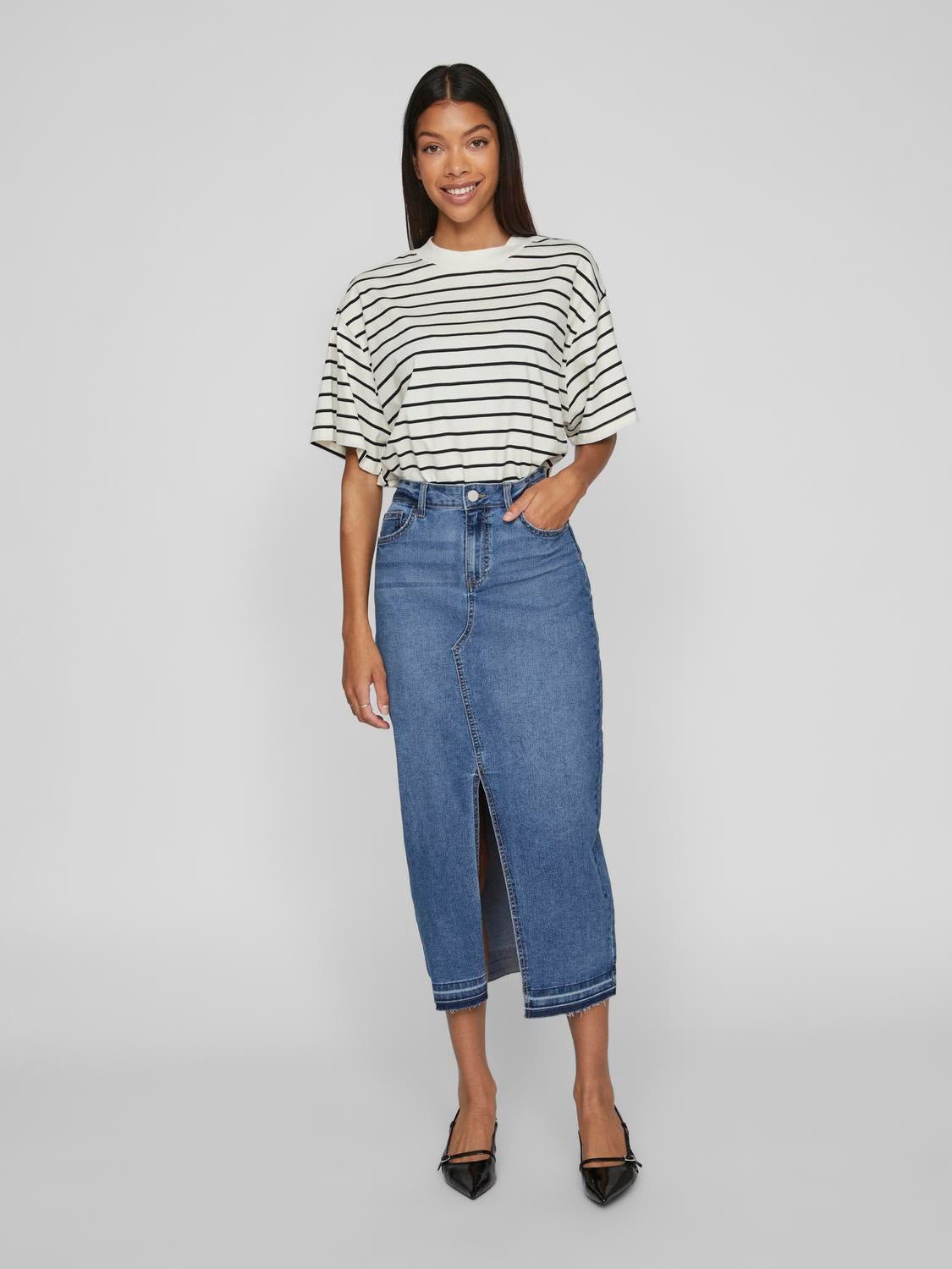 VIRAY Skirt - Medium Blue Denim - VERO MODA & VILA Bergvik