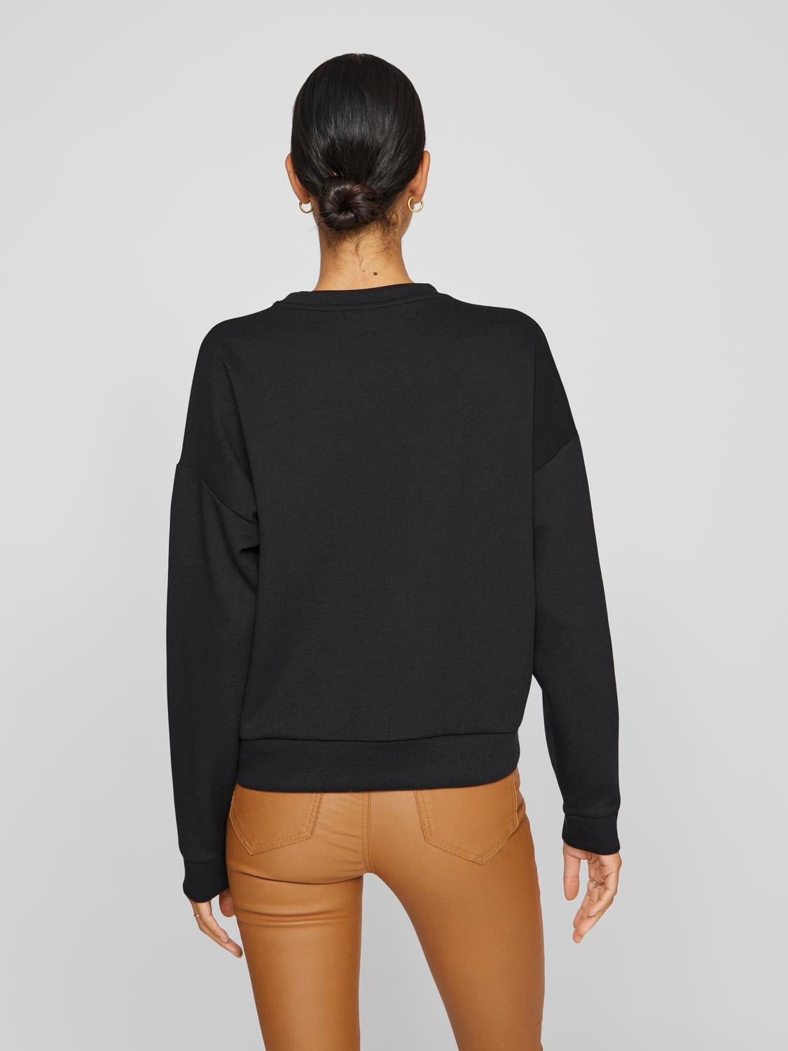 VIREFLECT Sweatshirt - Black Beauty - VERO MODA & VILA Bergvik