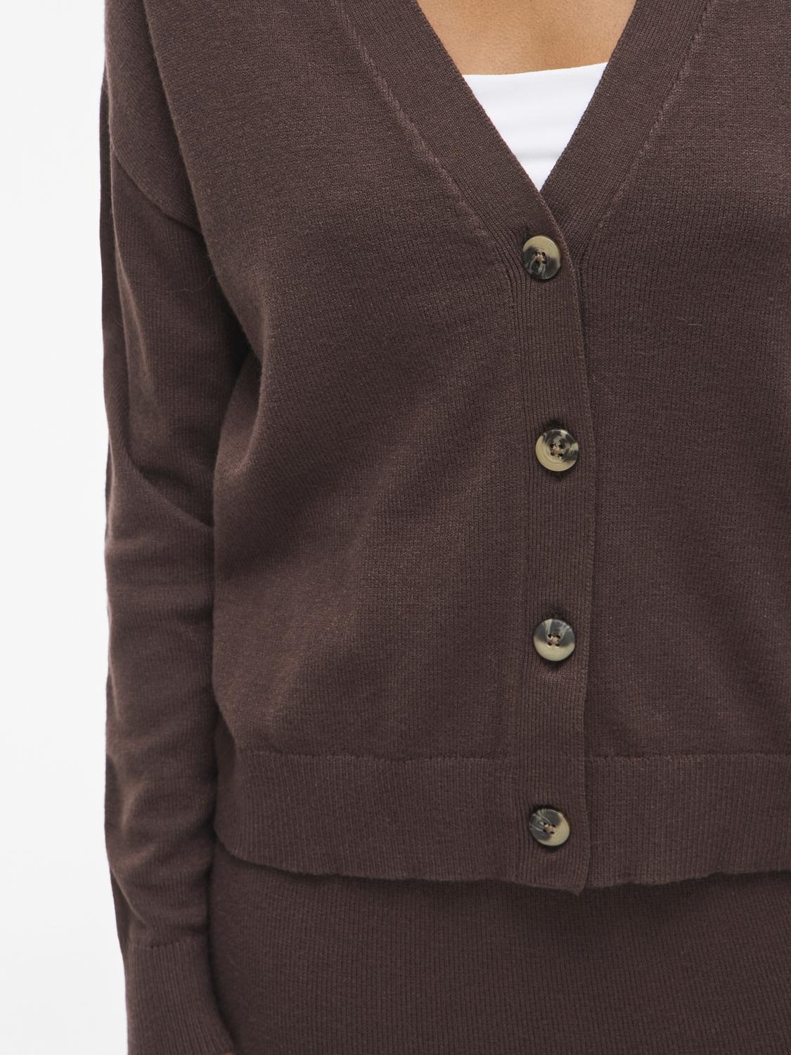 VIRIL Knit Cardigan - Coffee Bean - VERO MODA & VILA Bergvik