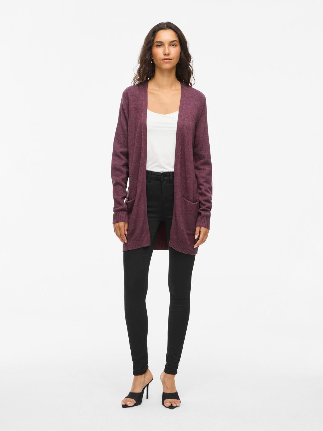 VIRIL Knit Cardigan - Fig - VERO MODA & VILA Bergvik