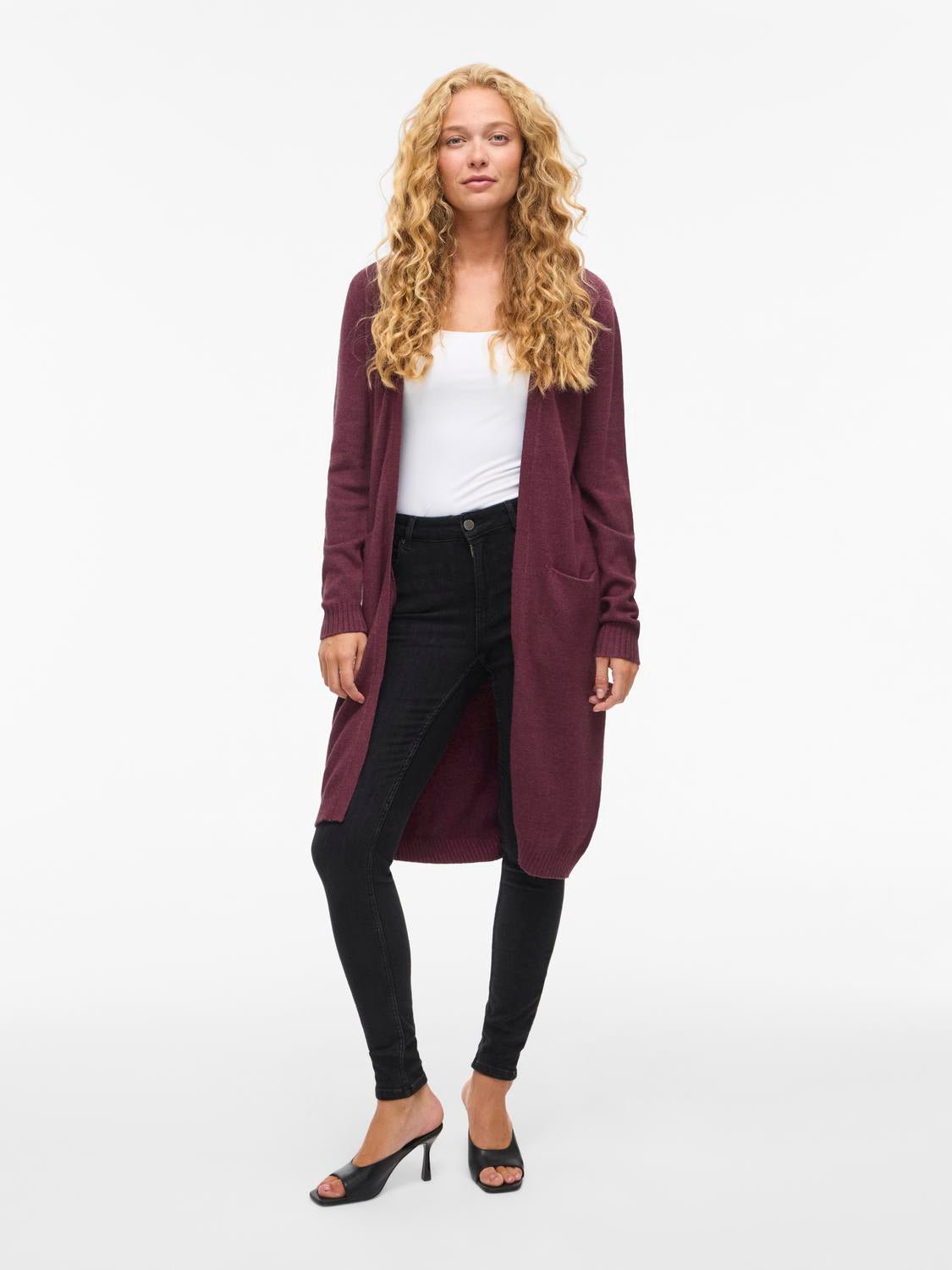 VIRIL Knit Cardigan - Fig - VERO MODA & VILA Bergvik