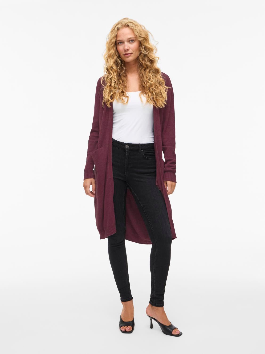 VIRIL Knit Cardigan - Fig - VERO MODA & VILA Bergvik