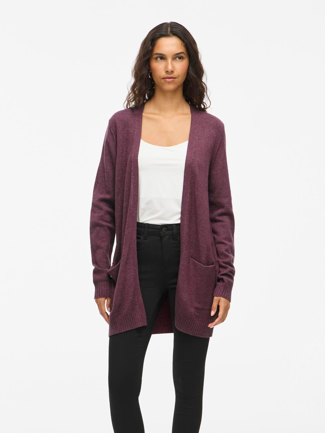 VIRIL Knit Cardigan - Fig - VERO MODA & VILA Bergvik