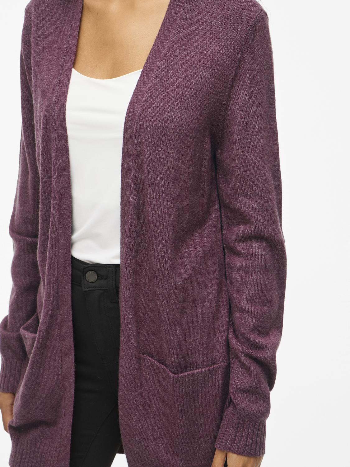 VIRIL Knit Cardigan - Fig - VERO MODA & VILA Bergvik