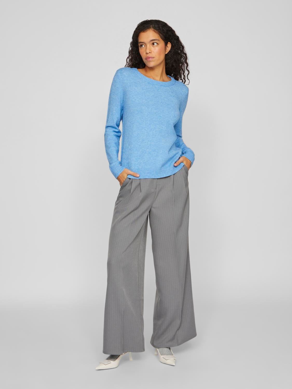 VIRIL Pullover - Blissful Blue - VERO MODA & VILA Bergvik