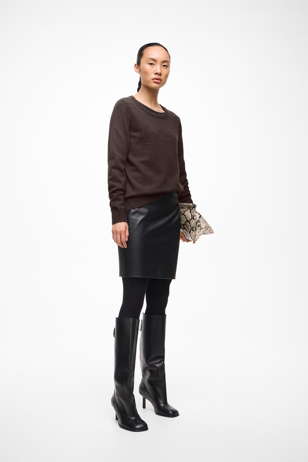 VIRIL Pullover - Coffee Bean - VERO MODA & VILA Bergvik