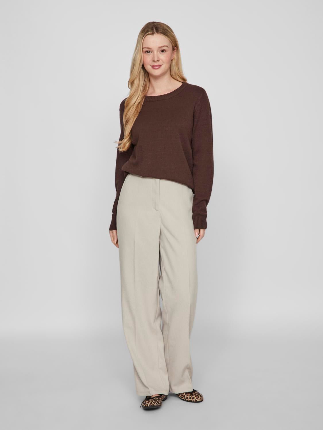 VIRIL Pullover - Coffee Bean - VERO MODA & VILA Bergvik