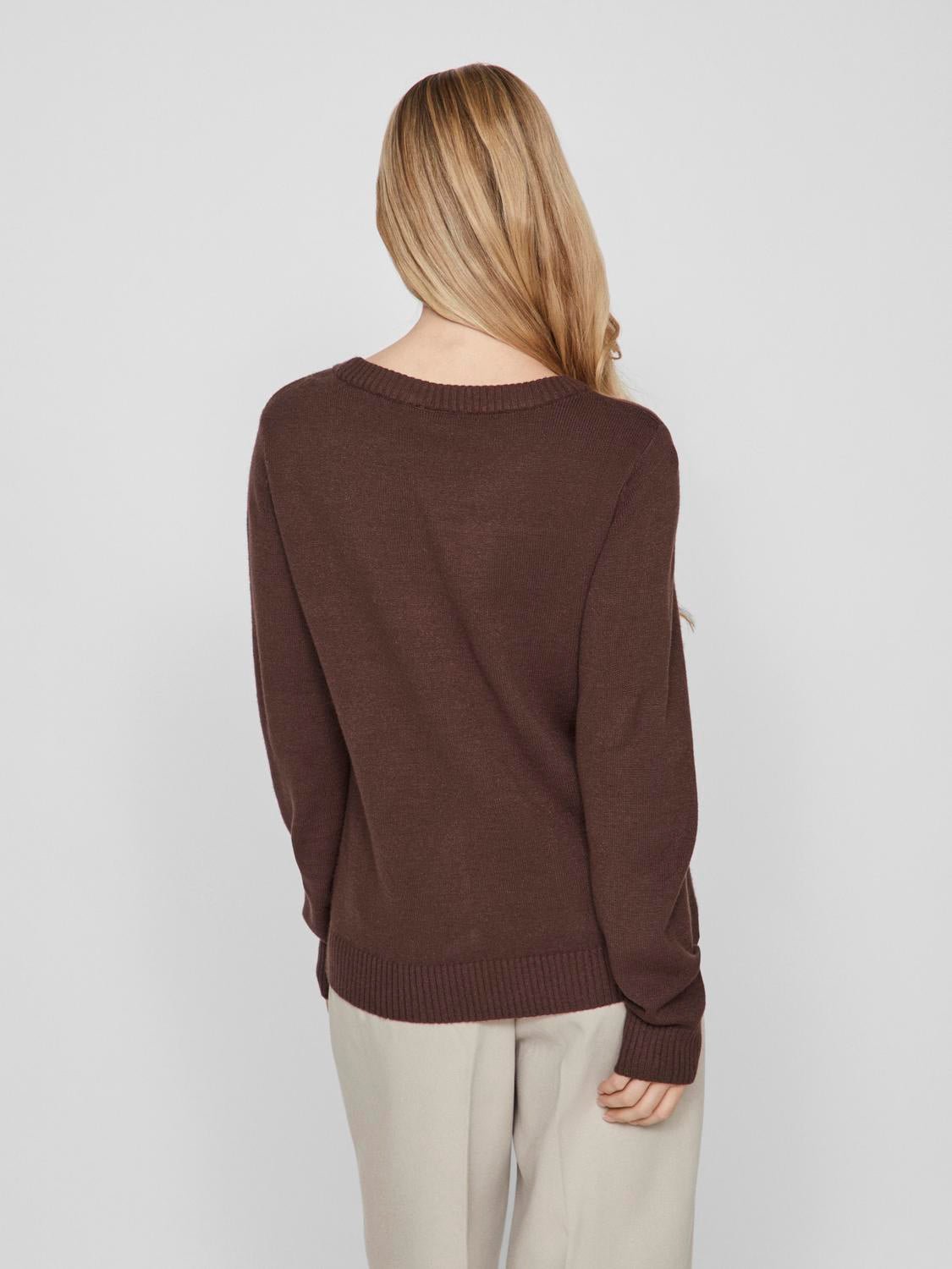 VIRIL Pullover - Coffee Bean - VERO MODA & VILA Bergvik