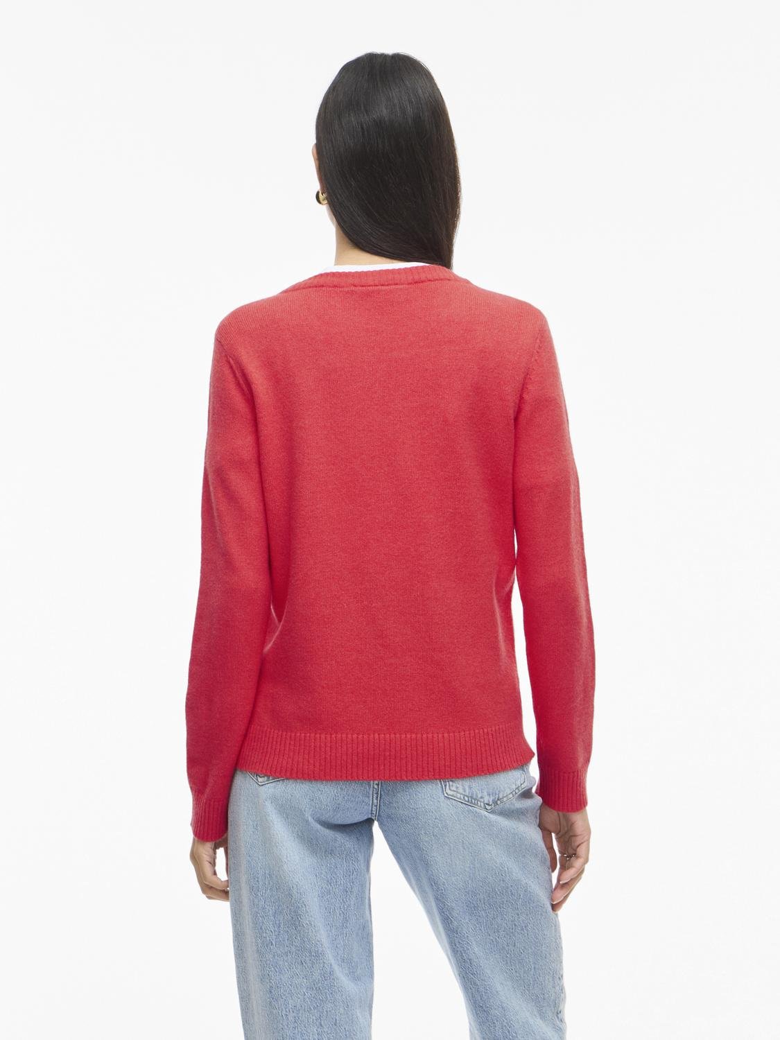 VIRIL Pullover - Hibiscus - VERO MODA & VILA Bergvik