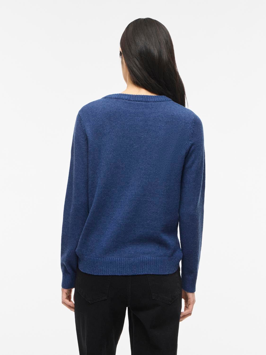 VIRIL Pullover - Navy Peony - VERO MODA & VILA Bergvik