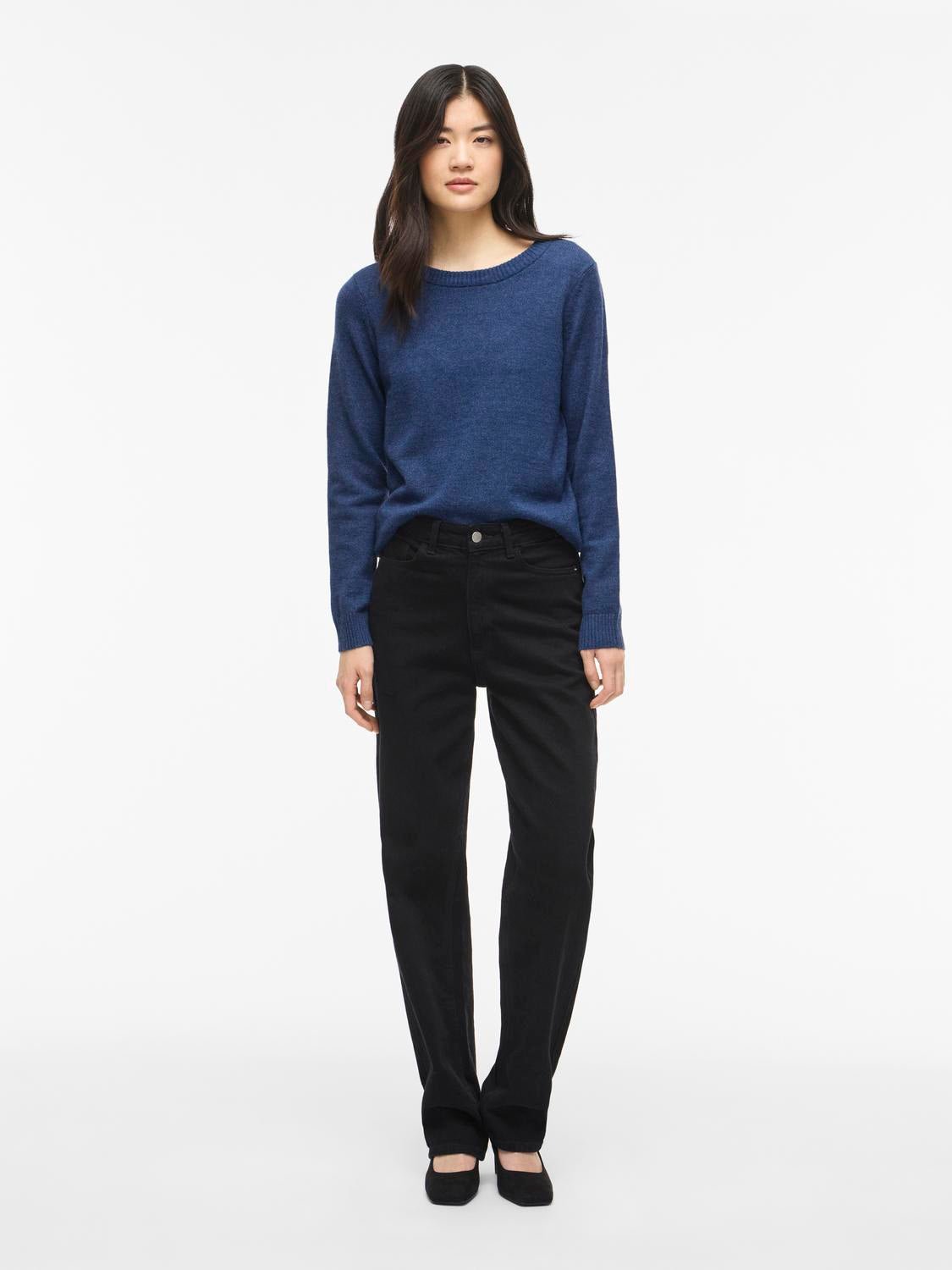 VIRIL Pullover - Navy Peony - VERO MODA & VILA Bergvik