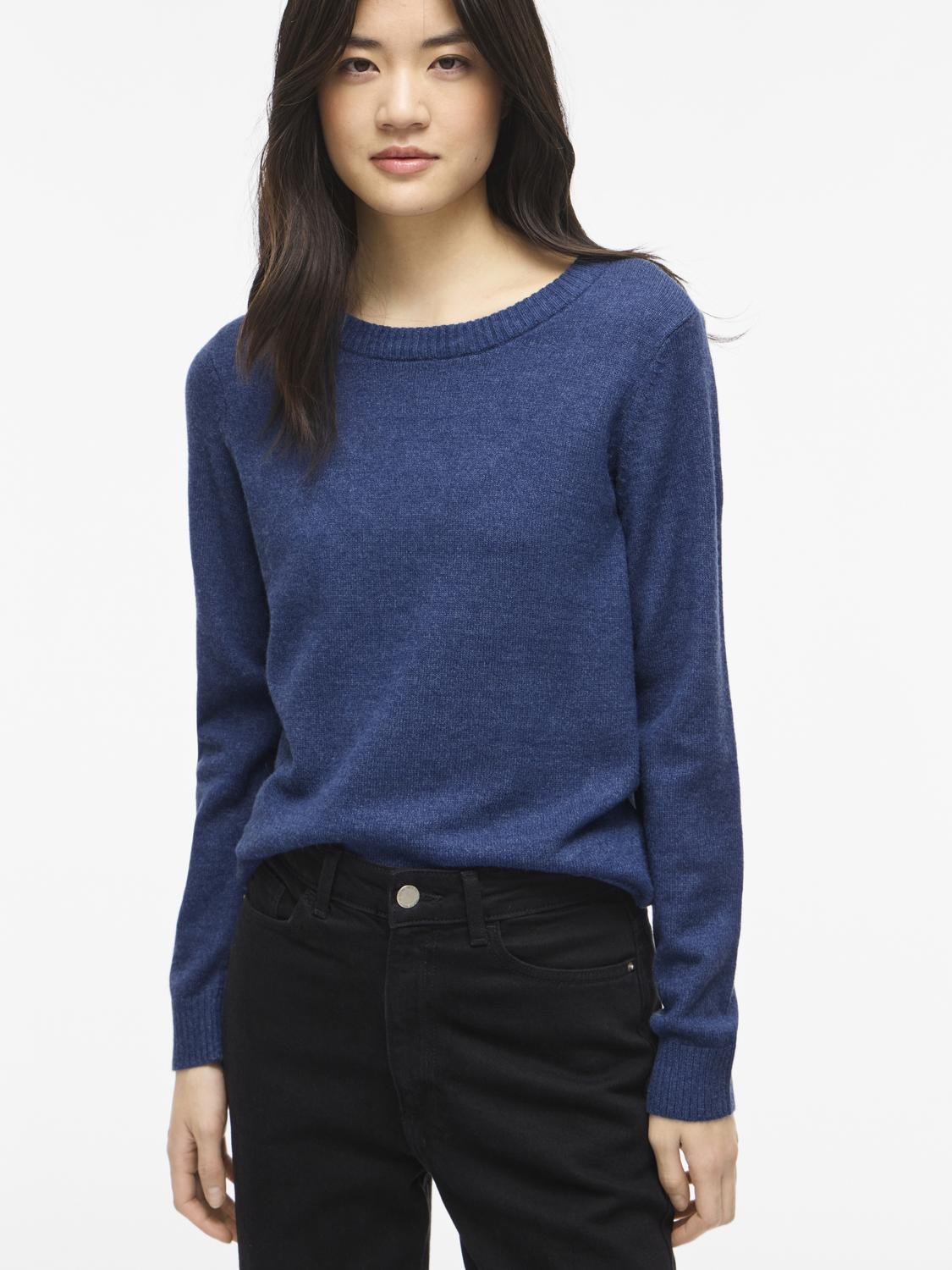 VIRIL Pullover - Navy Peony - VERO MODA & VILA Bergvik