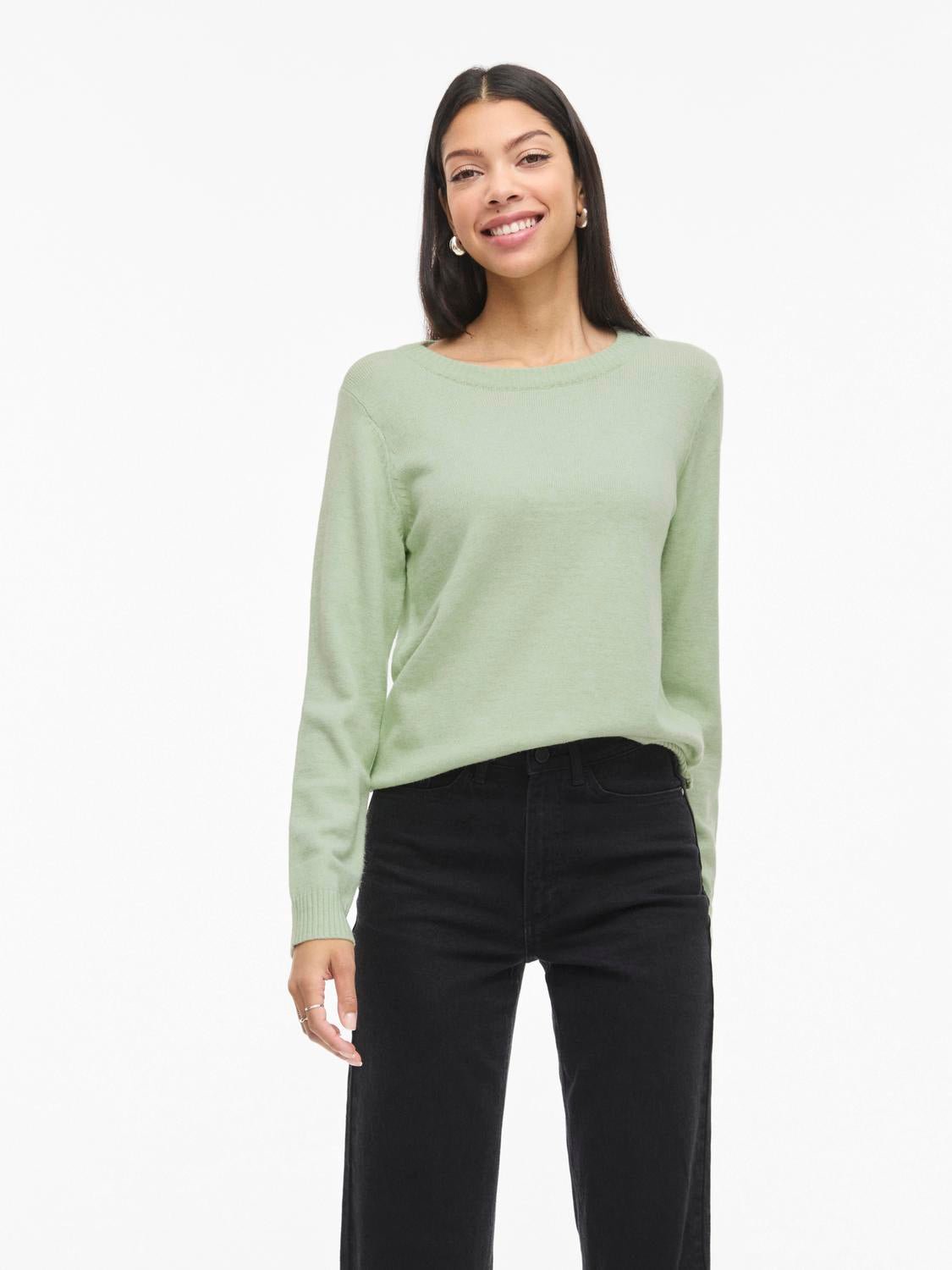 VIRIL Pullover - Smoke Green - VERO MODA & VILA Bergvik