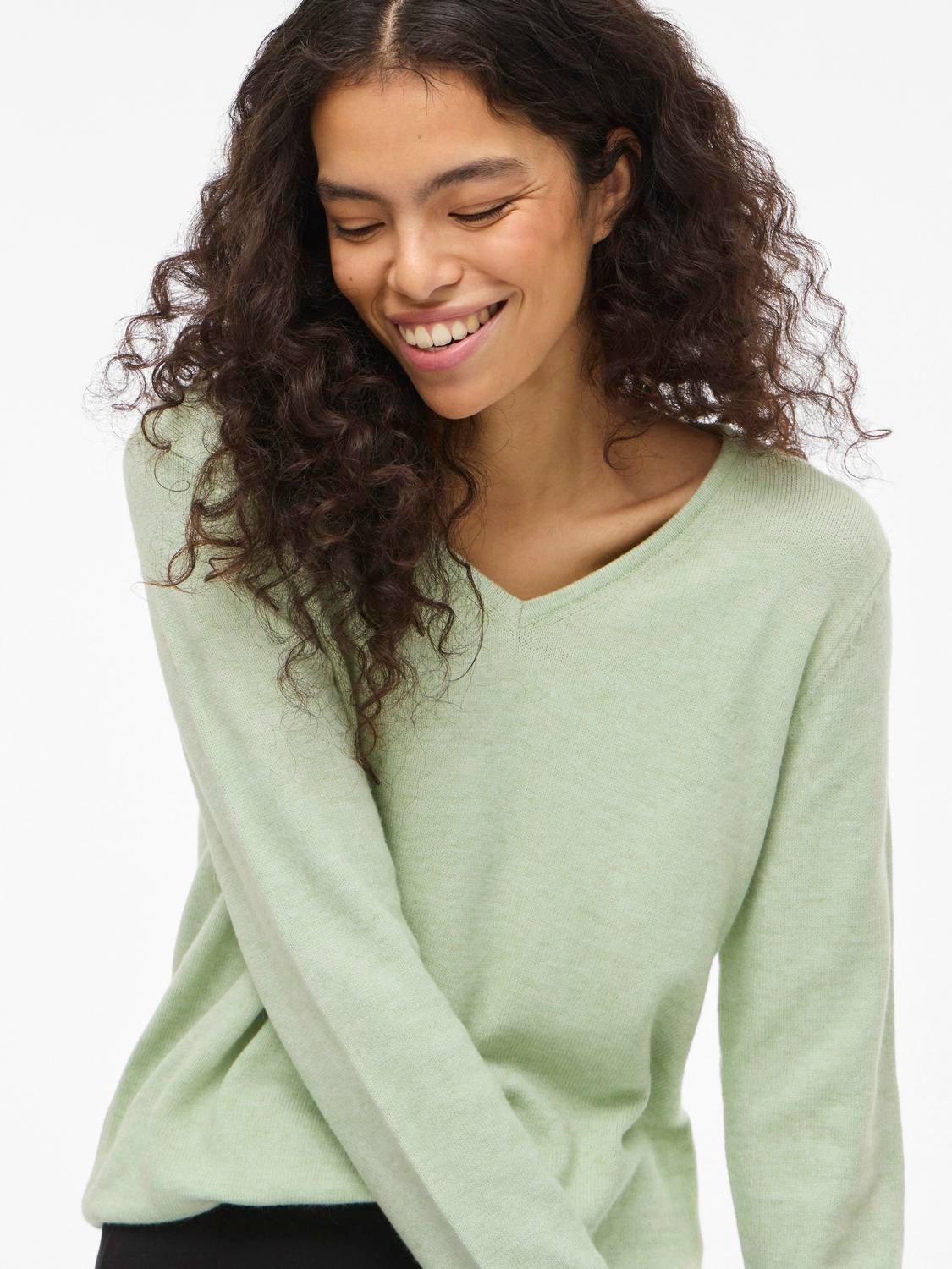 VIRIL Pullover - Smoke Green - VERO MODA & VILA Bergvik
