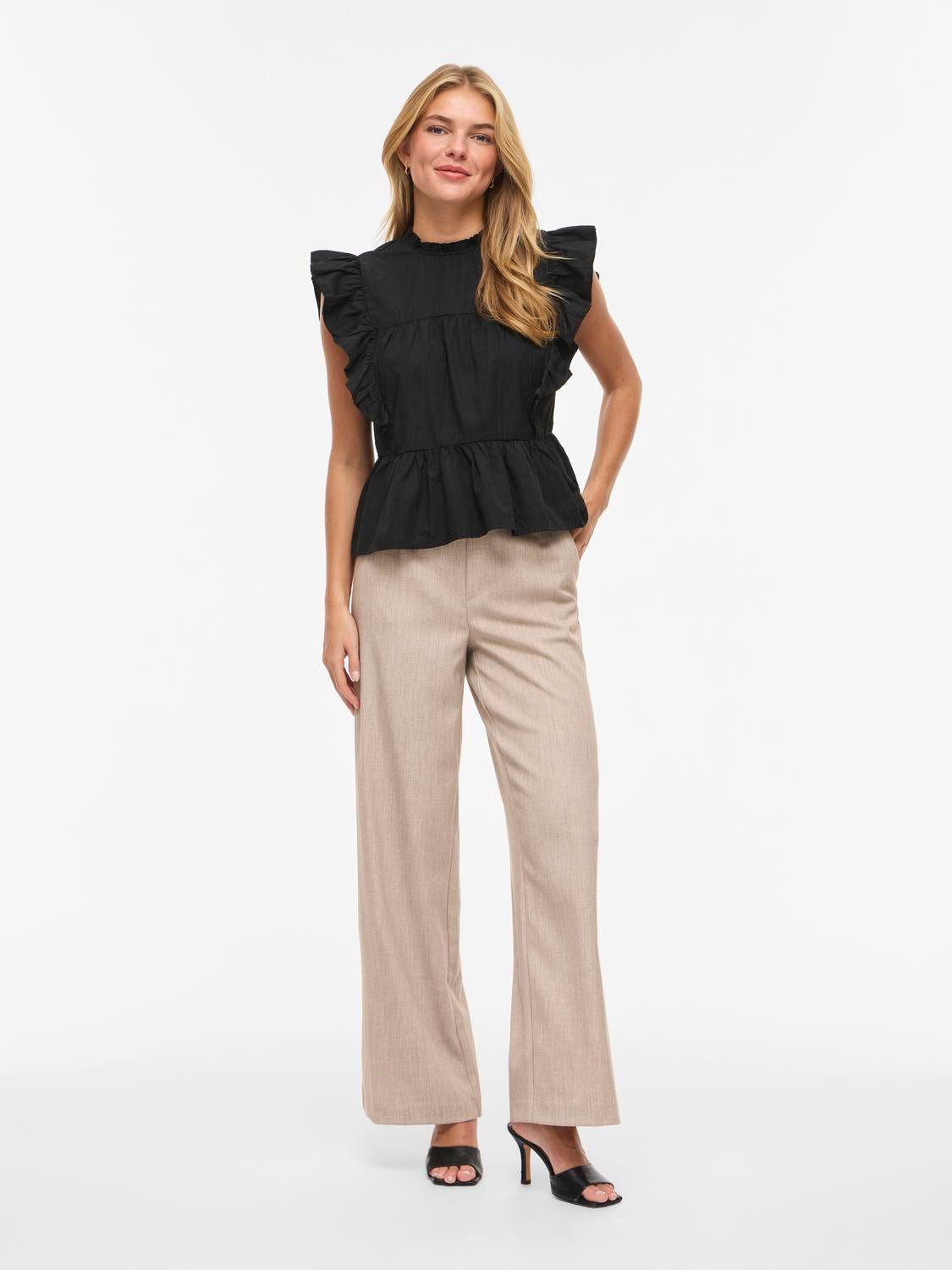 VIRUFELLA Top - Black Beauty - VERO MODA & VILA Bergvik