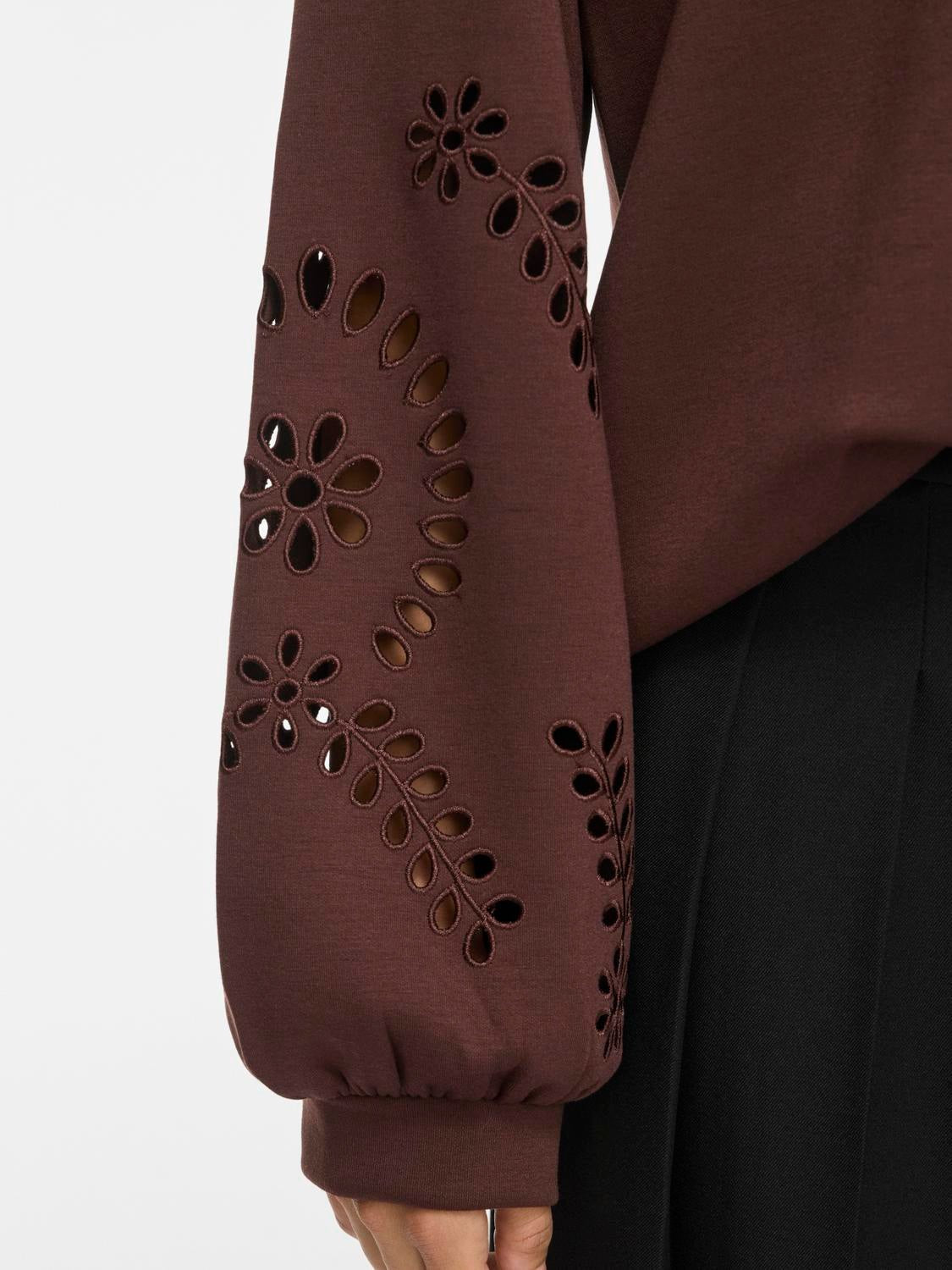 VISANDY Sweatshirt - Coffee Bean - VERO MODA & VILA Bergvik