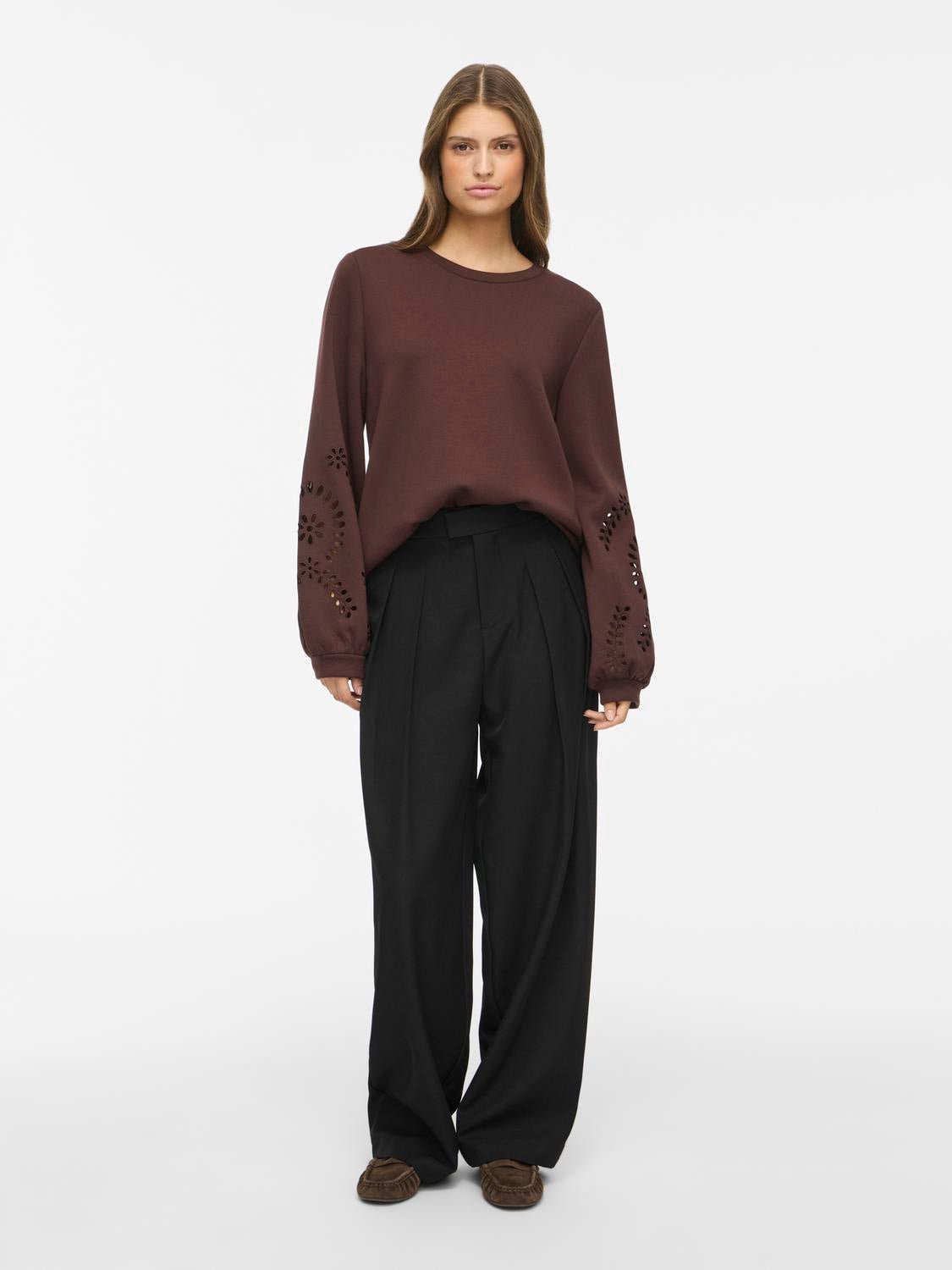 VISANDY Sweatshirt - Coffee Bean - VERO MODA & VILA Bergvik