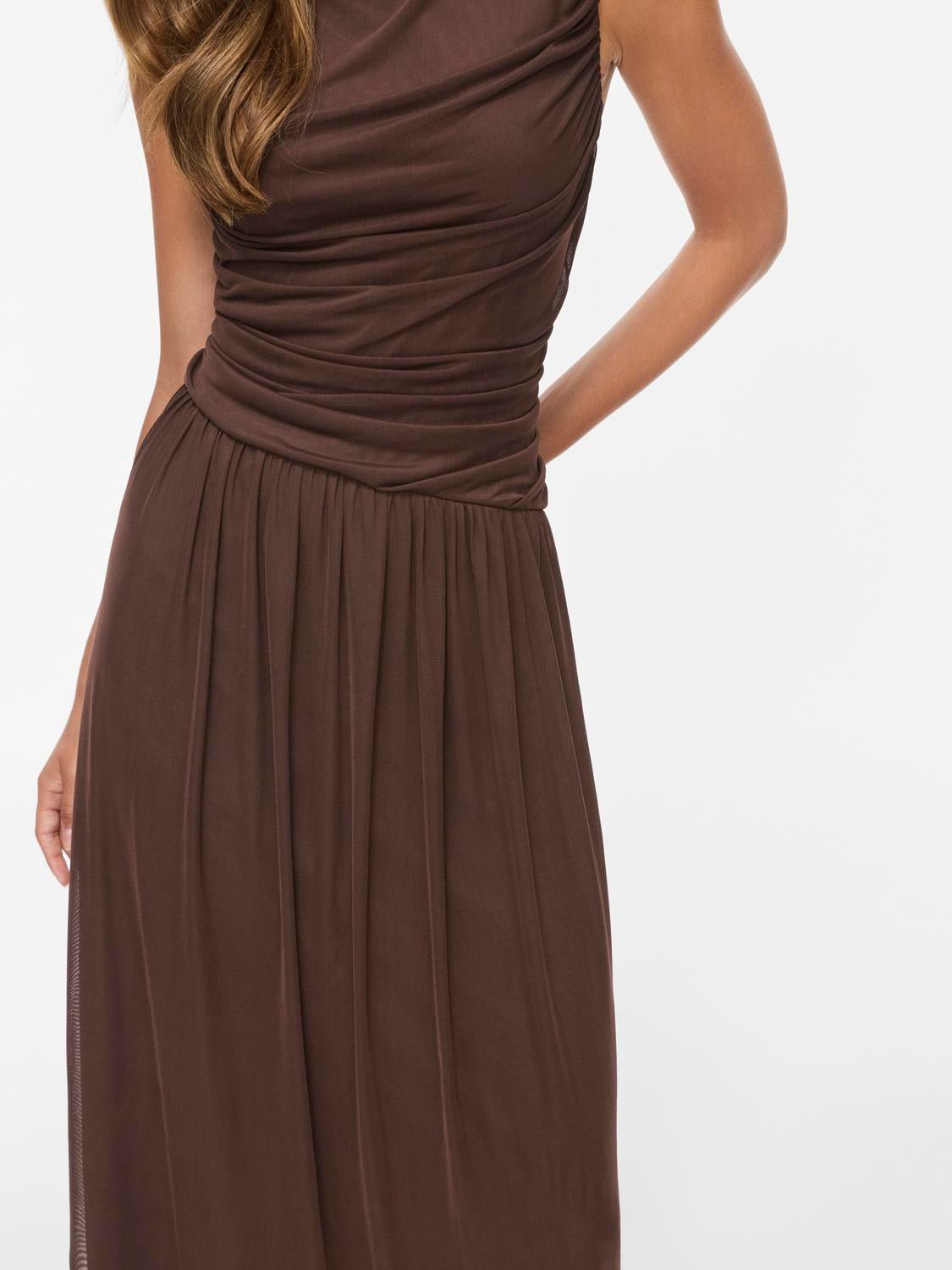 VISAYA Midi Dress - Coffee Bean - VERO MODA & VILA Bergvik