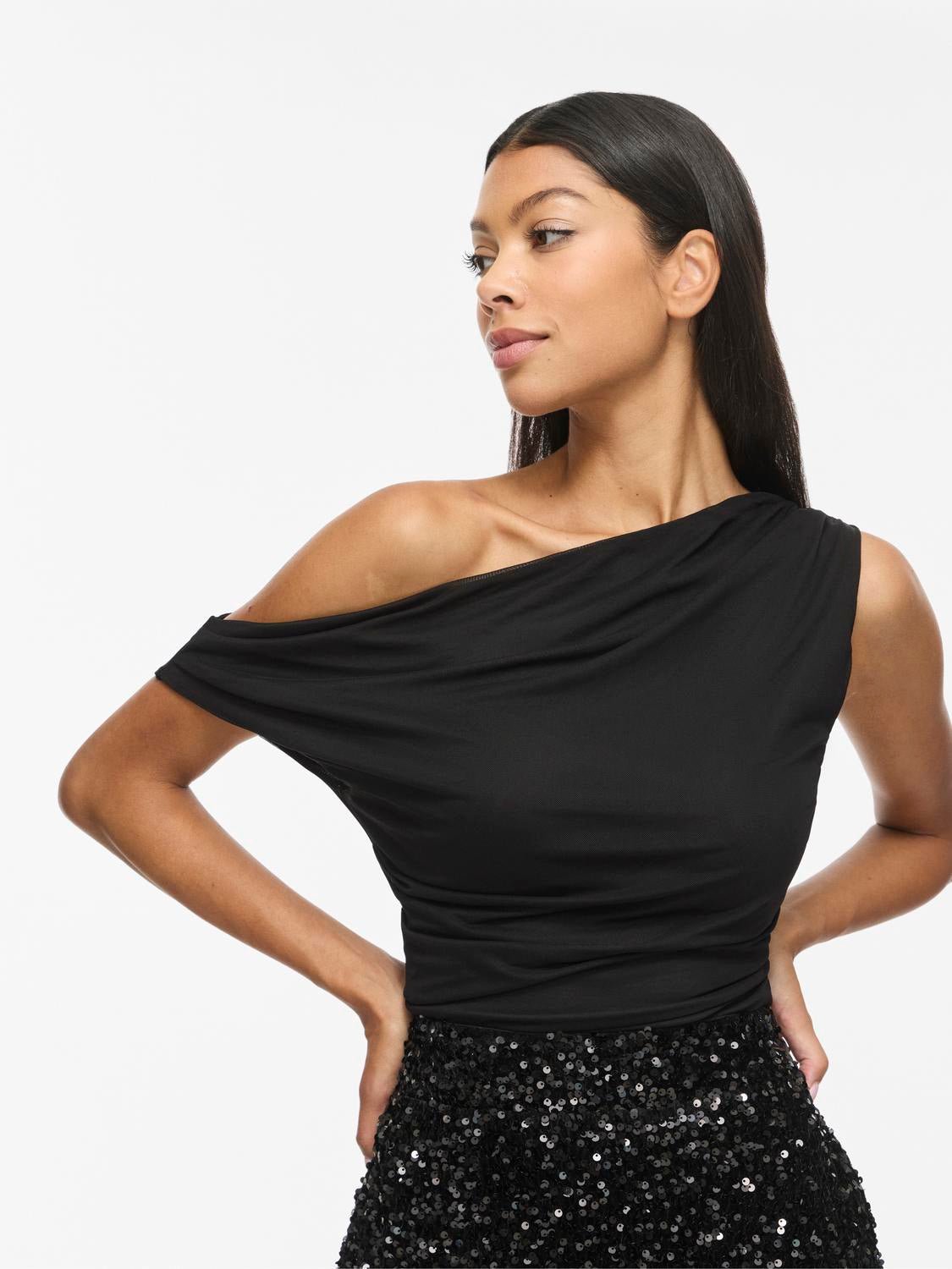VISAYA Top - Black Beauty - VERO MODA & VILA Bergvik