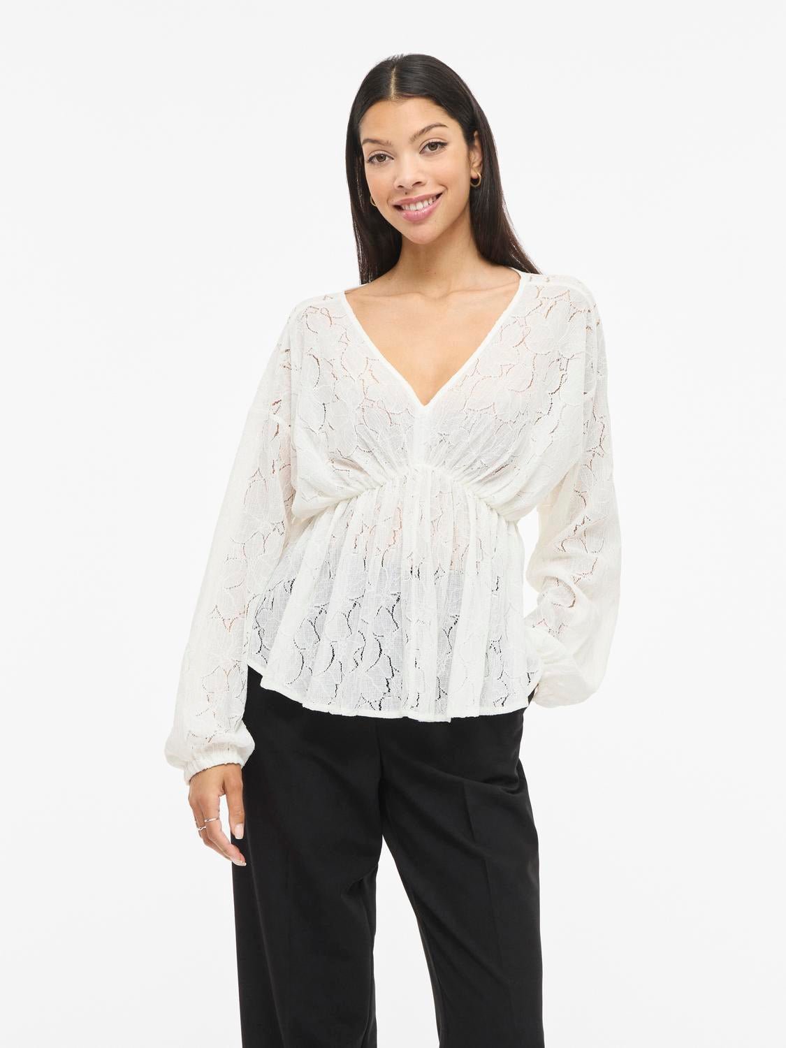 VISEBA Top - Cloud Dancer - VERO MODA & VILA Bergvik