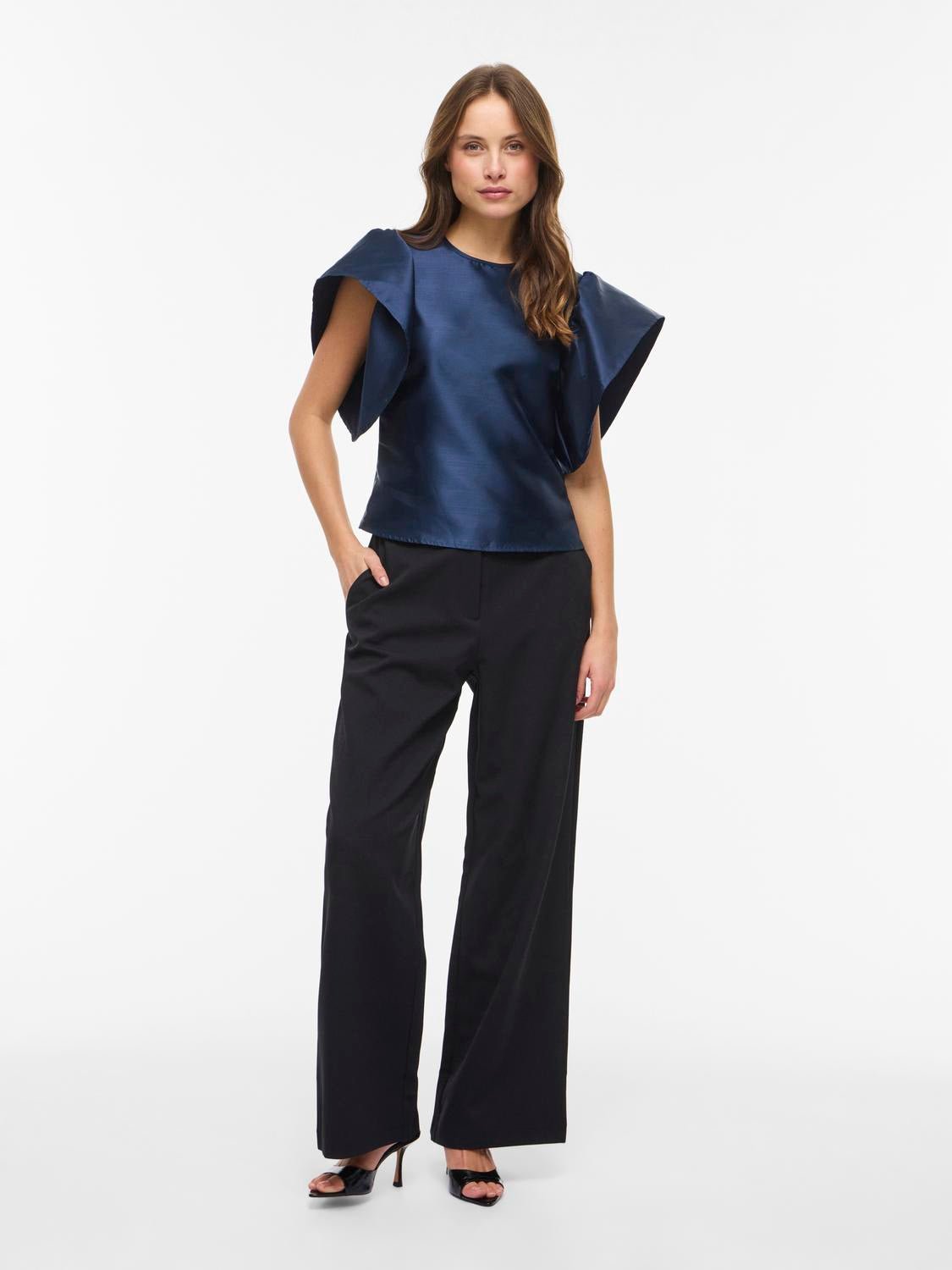 VISHINA T-Shirt - Navy Blazer - VERO MODA & VILA Bergvik