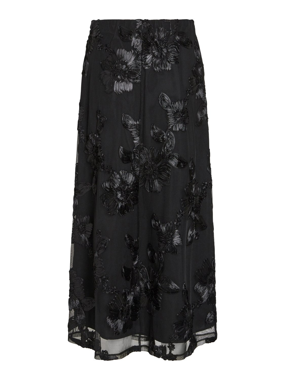 VISTELLE Midi Skirt - Black Beauty - VERO MODA & VILA Bergvik