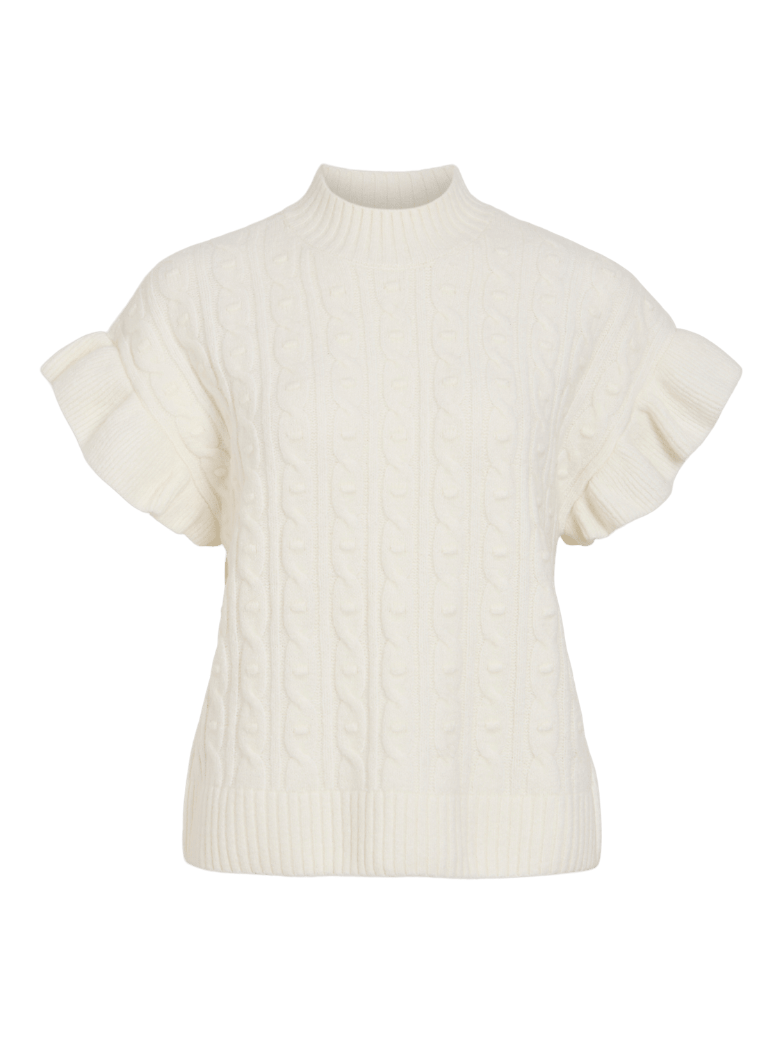 VISULLI Knitted Top - Cloud Dancer - VERO MODA & VILA Bergvik