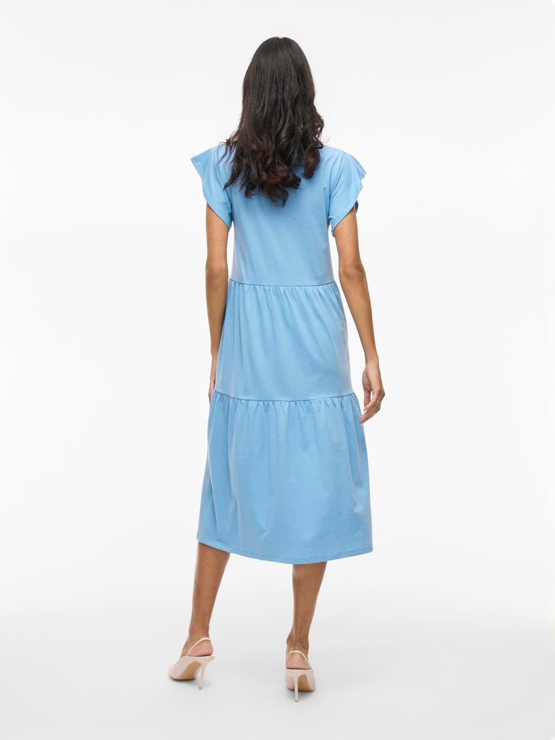 VISUMMER Midi Dress - Blissful Blue - VERO MODA & VILA Bergvik