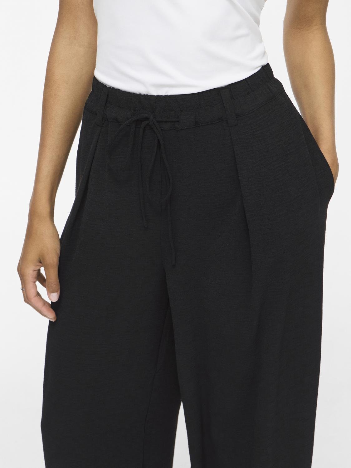 VISURASHIL Trousers - Black Beauty - VERO MODA & VILA Bergvik