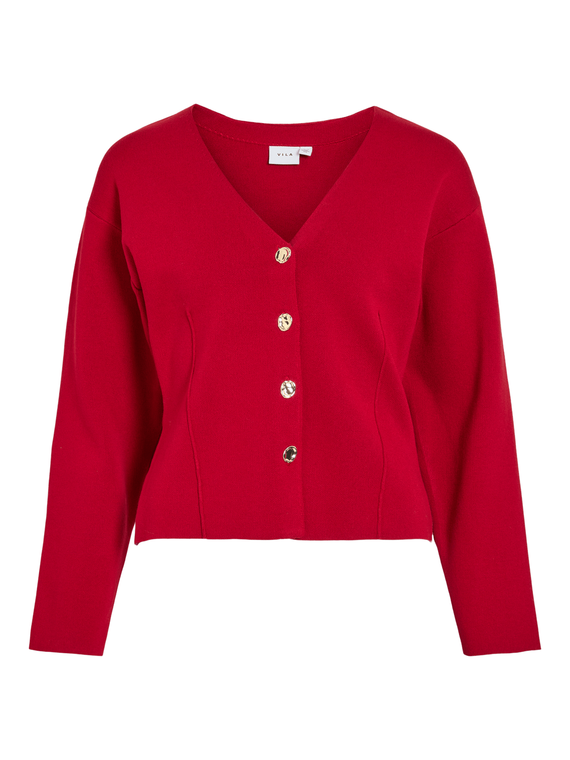 VISWAY Knit Cardigan - Jester Red - VERO MODA & VILA Bergvik