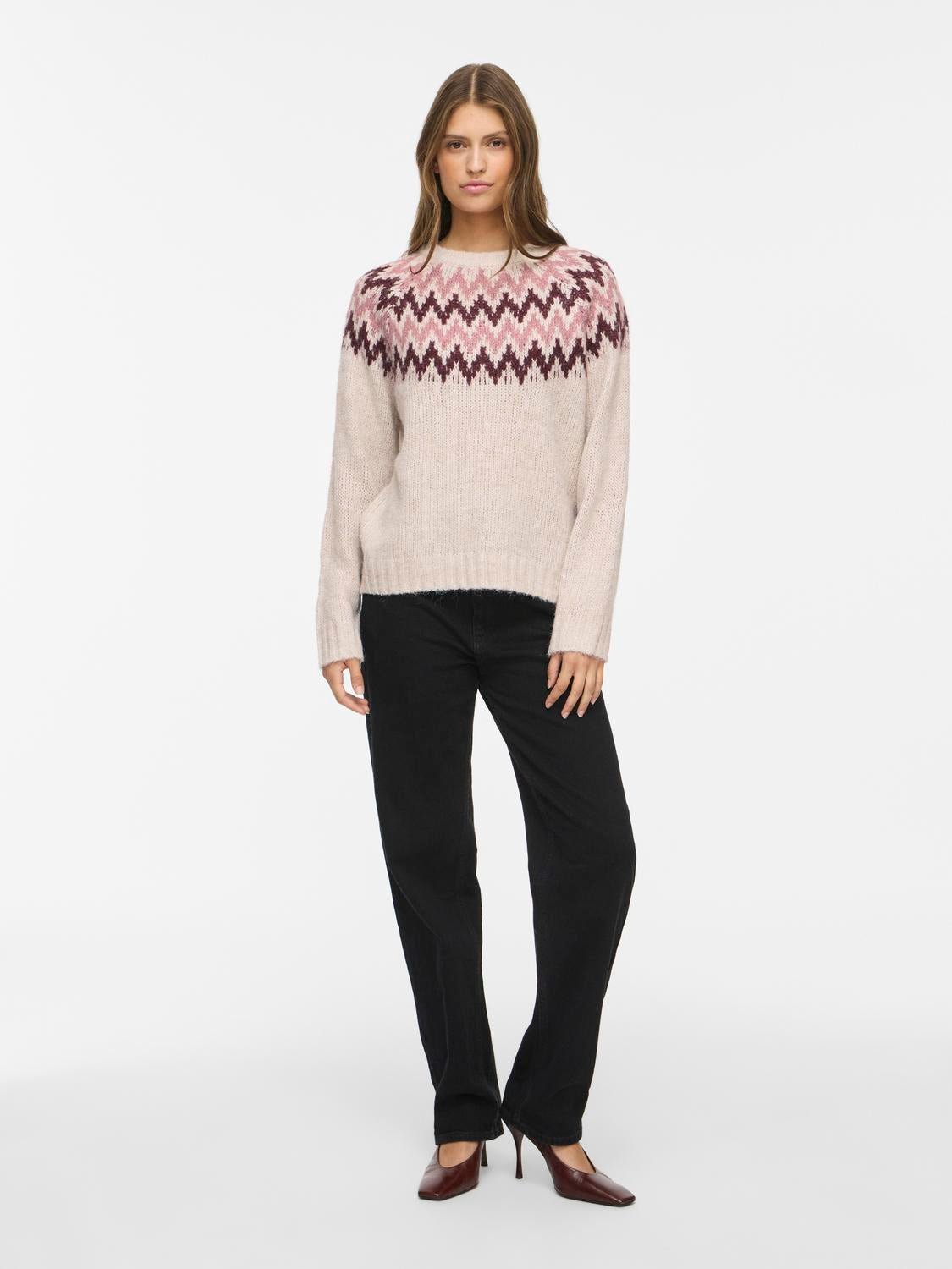 VITONI Pullover - Super Light Natural Melan - VERO MODA & VILA Bergvik