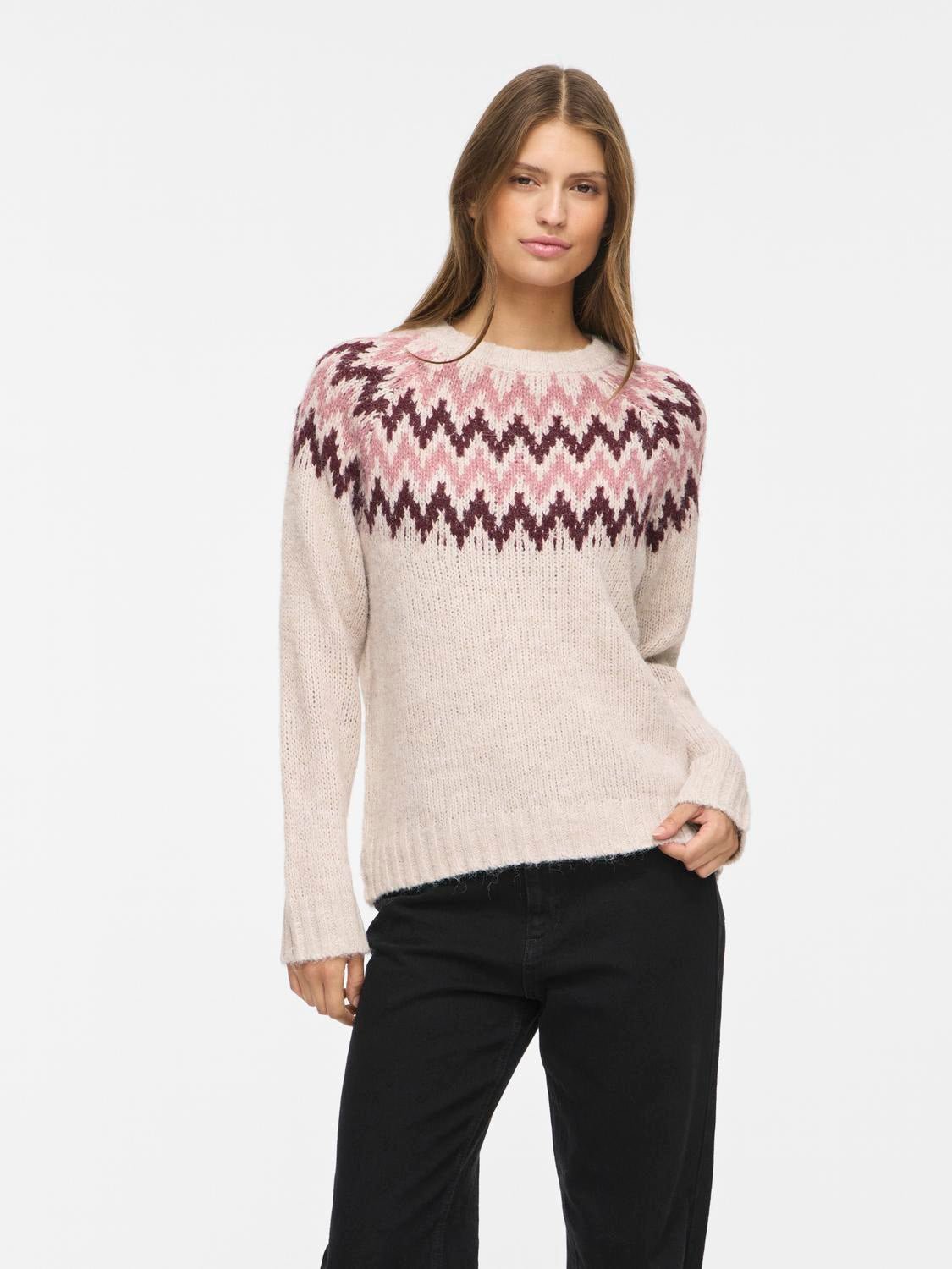 VITONI Pullover - Super Light Natural Melan - VERO MODA & VILA Bergvik