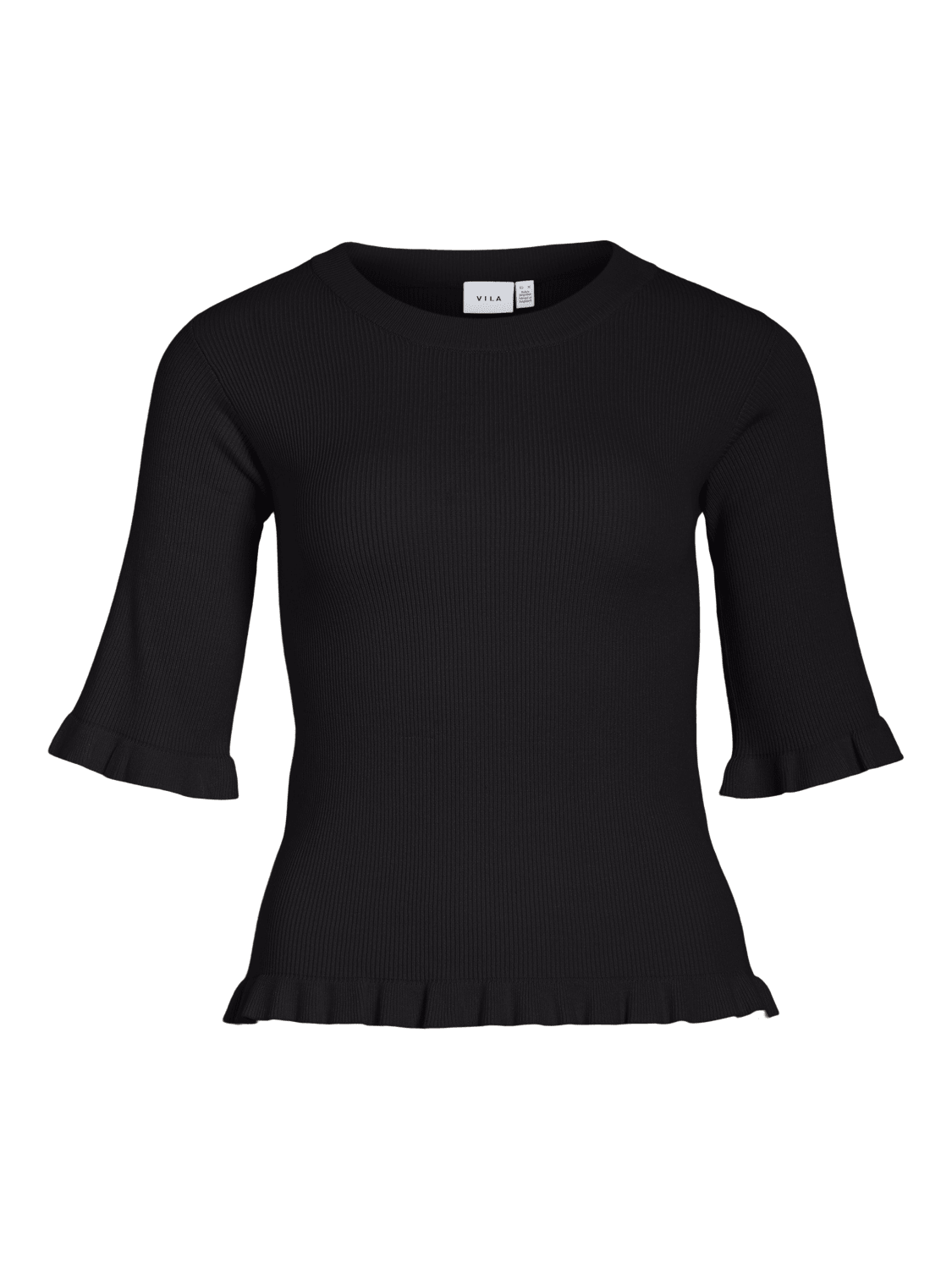 VIVAMA Knitted Top - Black - VERO MODA & VILA Bergvik