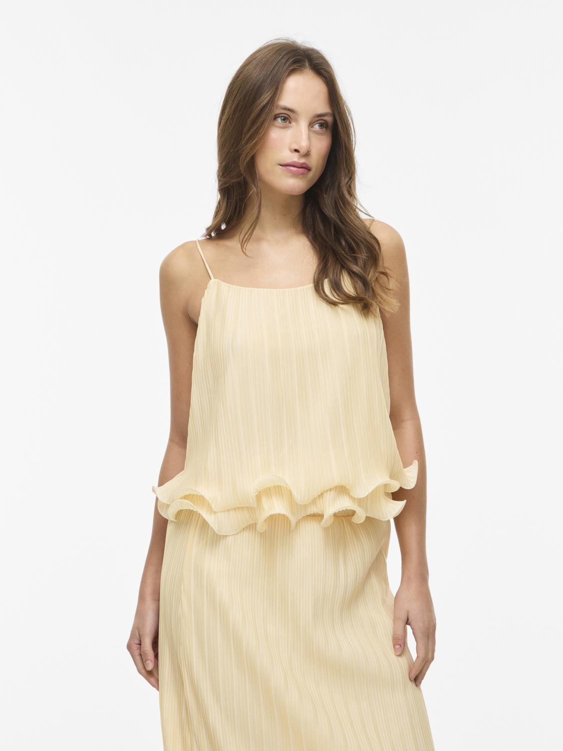 VIWANDA Top - Pastel Yellow - VERO MODA & VILA Bergvik