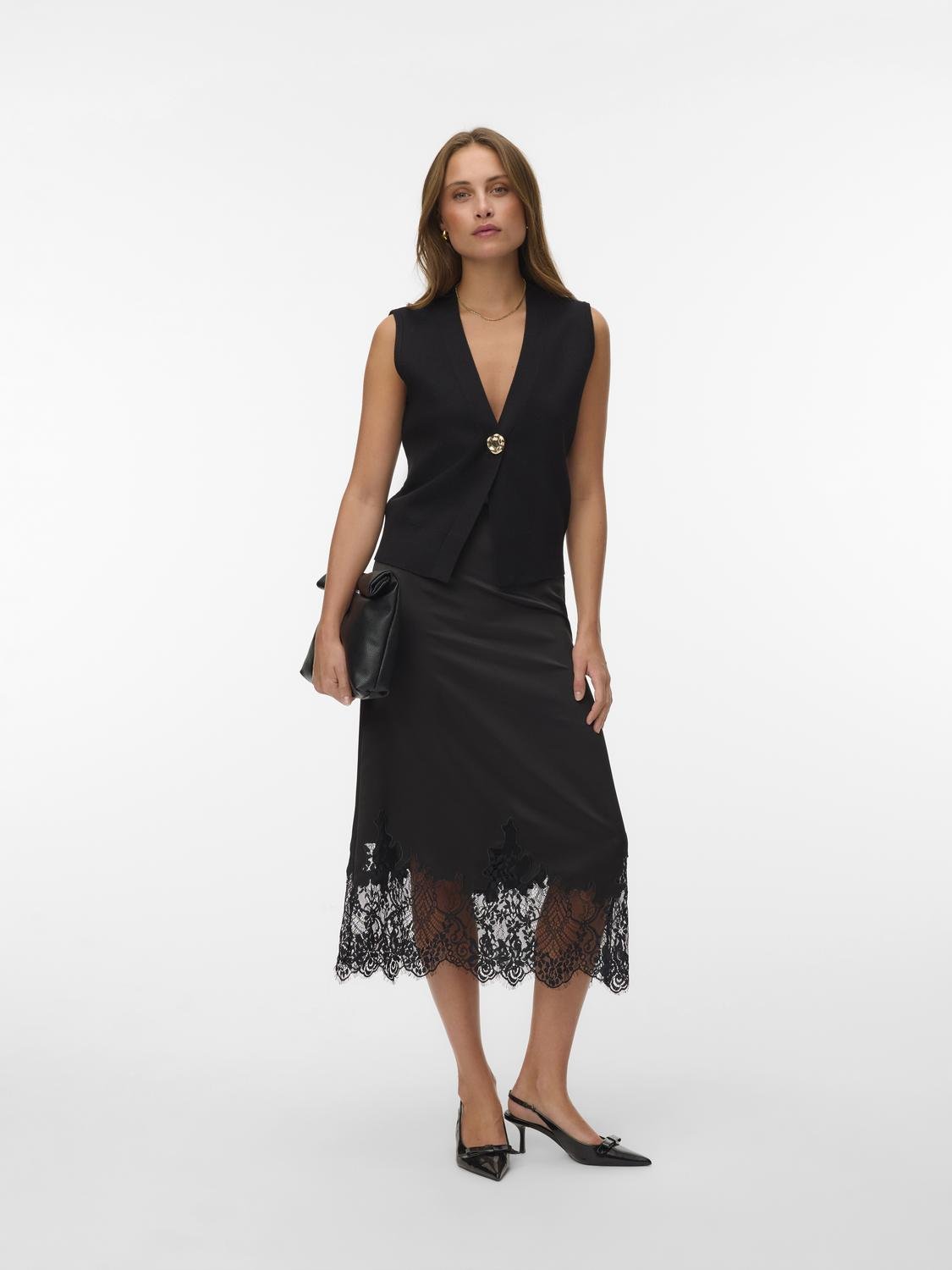 VMAGUEDA Knitted Top - Black - VERO MODA & VILA Bergvik