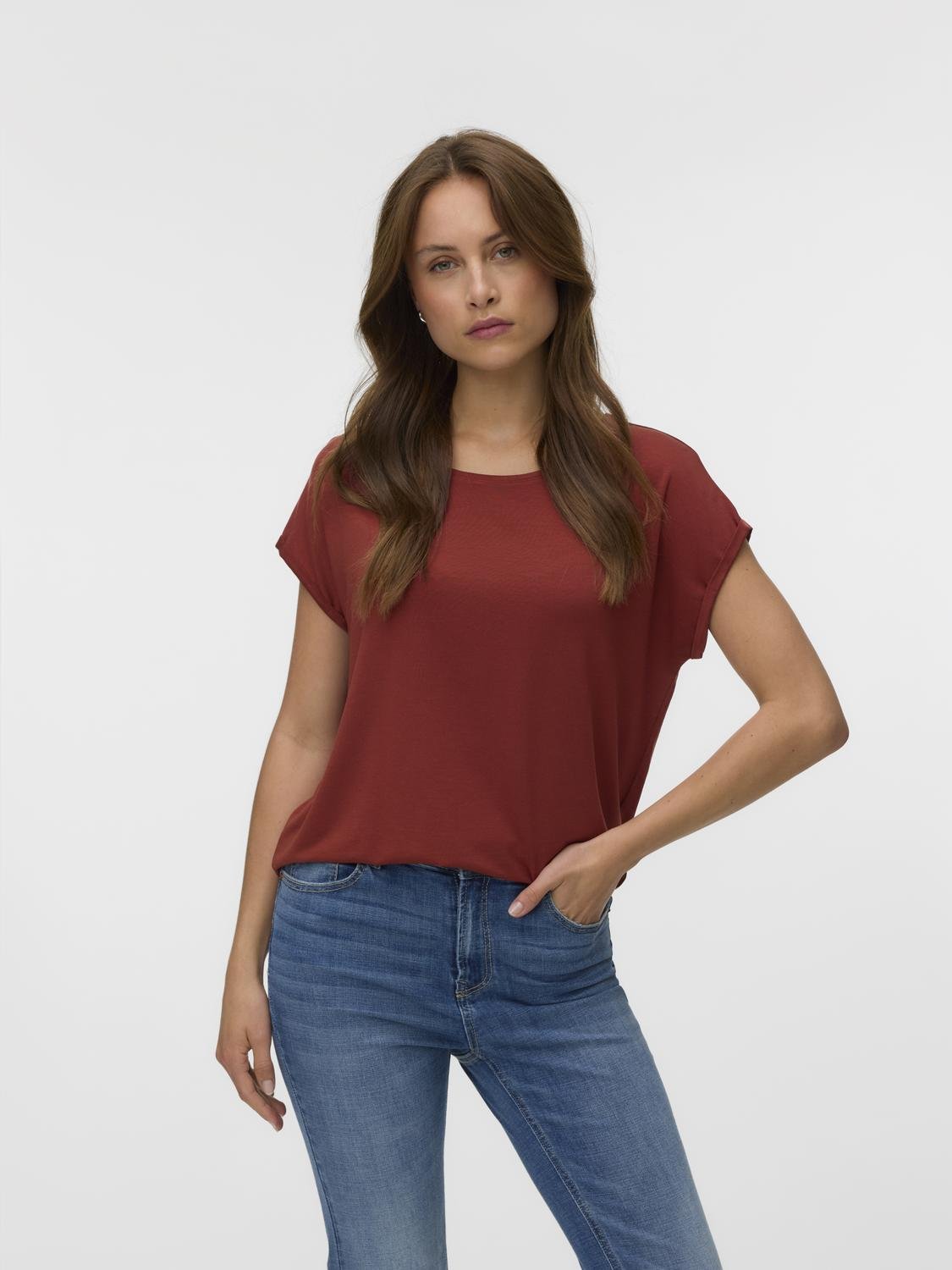 VMAVA T-shirt - Burnt Henna - VERO MODA & VILA Bergvik