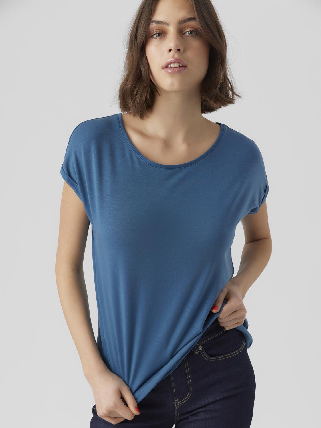 VMAVA T-Shirt - Moroccan Blue - VERO MODA & VILA Bergvik