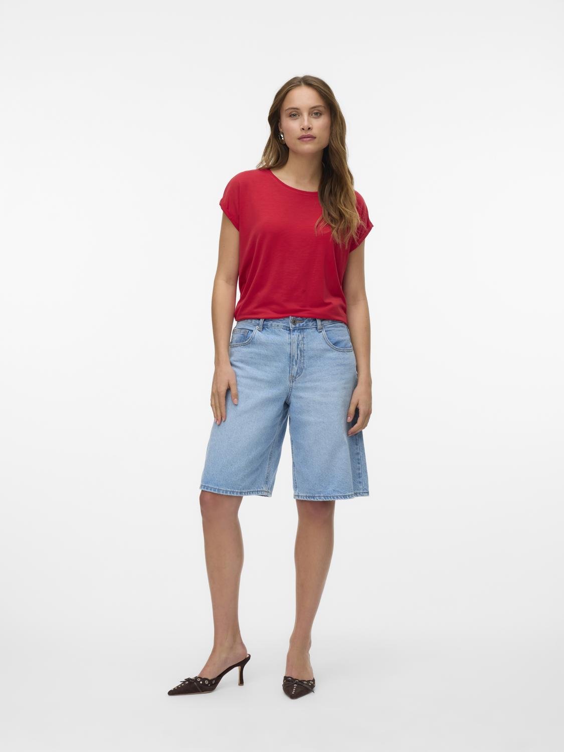 VMAVA T-Shirt - Ribbon Red - VERO MODA & VILA Bergvik