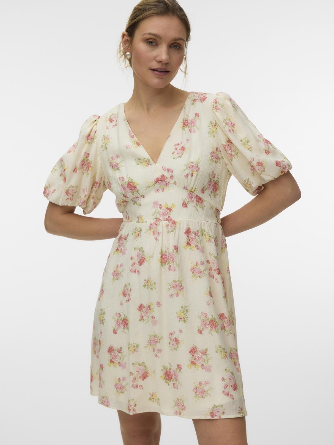 VMBELLA Short Dress - Birch - VERO MODA & VILA Bergvik