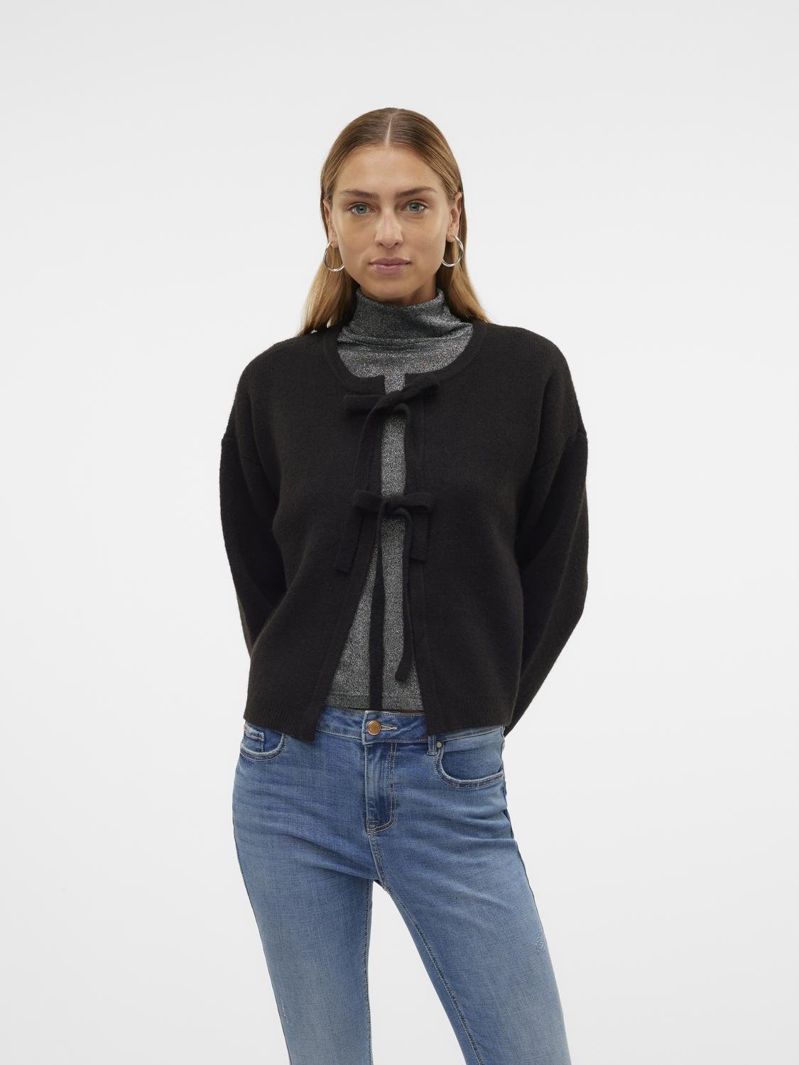 VMBOW Knit Cardigan - Black - VERO MODA & VILA Bergvik