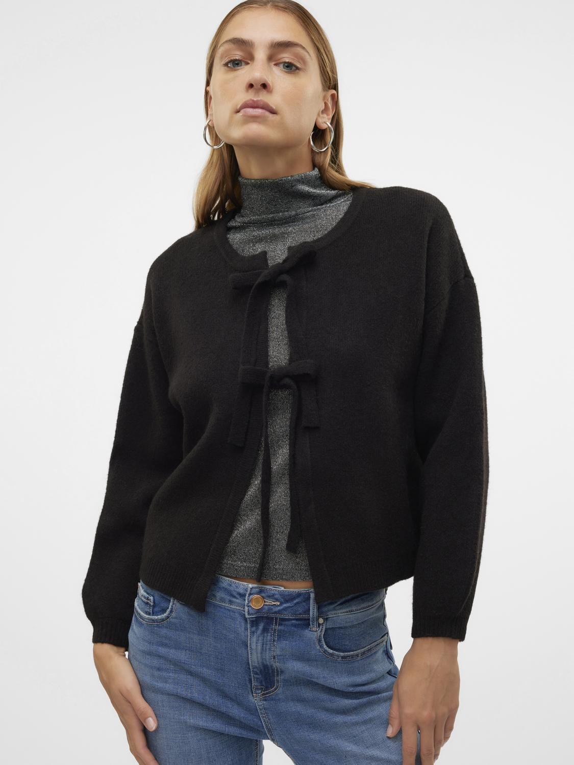 VMBOW Knit Cardigan - Black - VERO MODA & VILA Bergvik