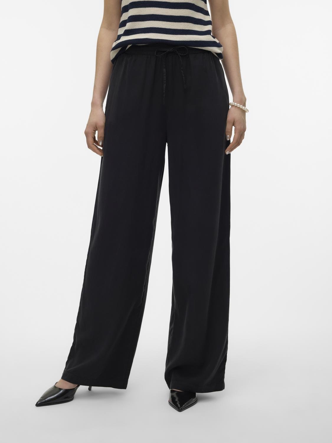 VMBREE Trousers - Black Denim - VERO MODA & VILA Bergvik