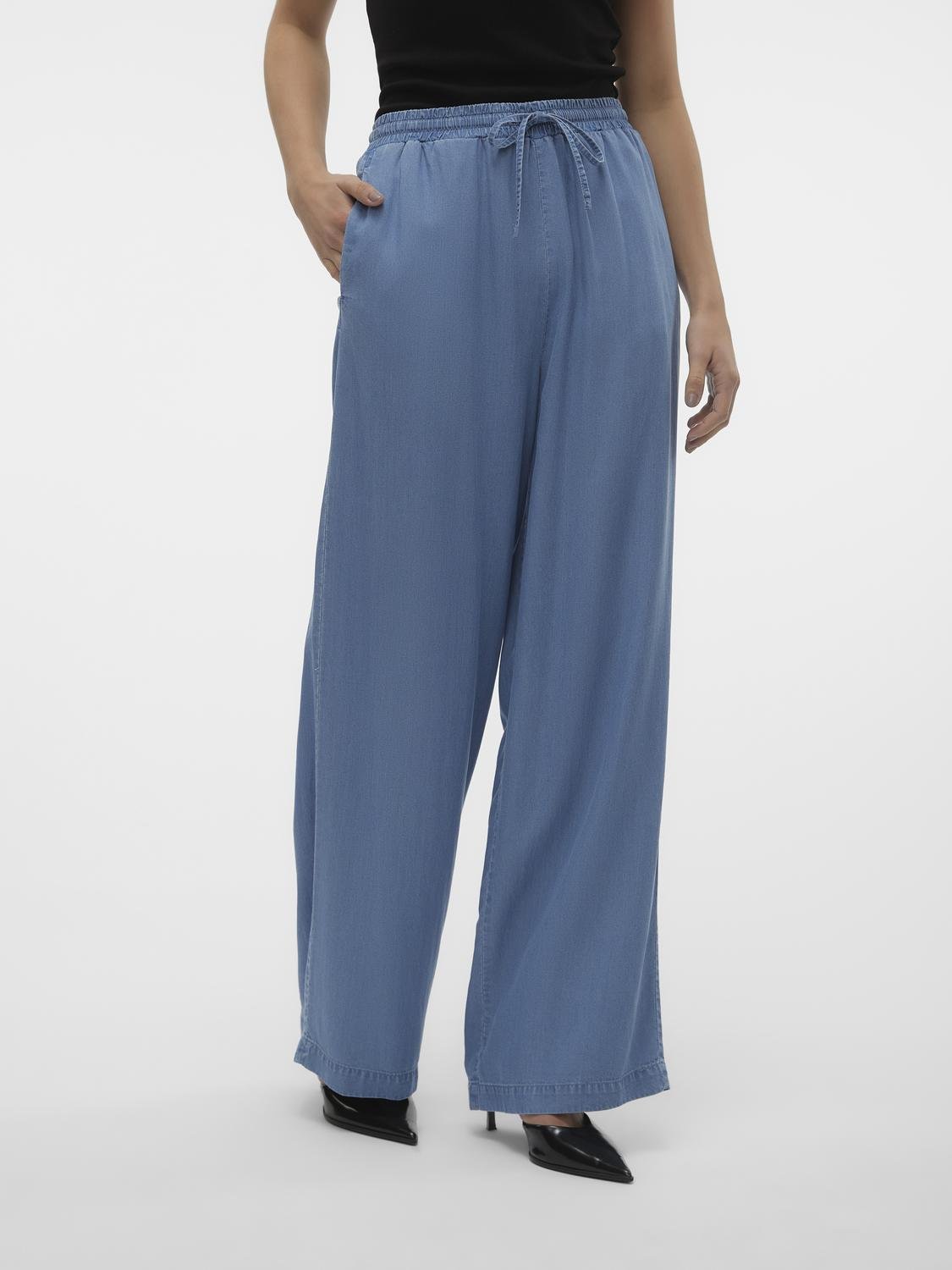 VMBREE Trousers - Medium Blue Denim - VERO MODA & VILA Bergvik