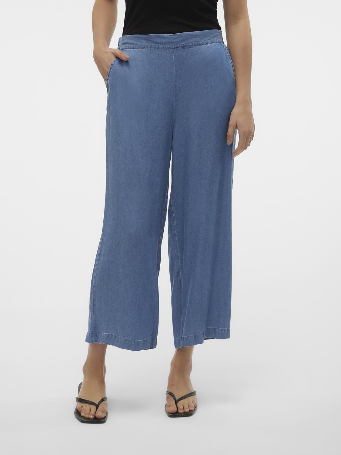 VMBREE Trousers - Medium Blue Denim - VERO MODA & VILA Bergvik