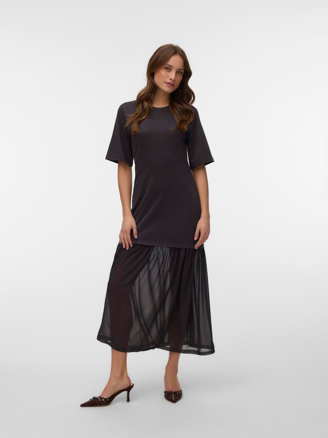 VMBRENDA Long Dress - Chocolate Torte - VERO MODA & VILA Bergvik